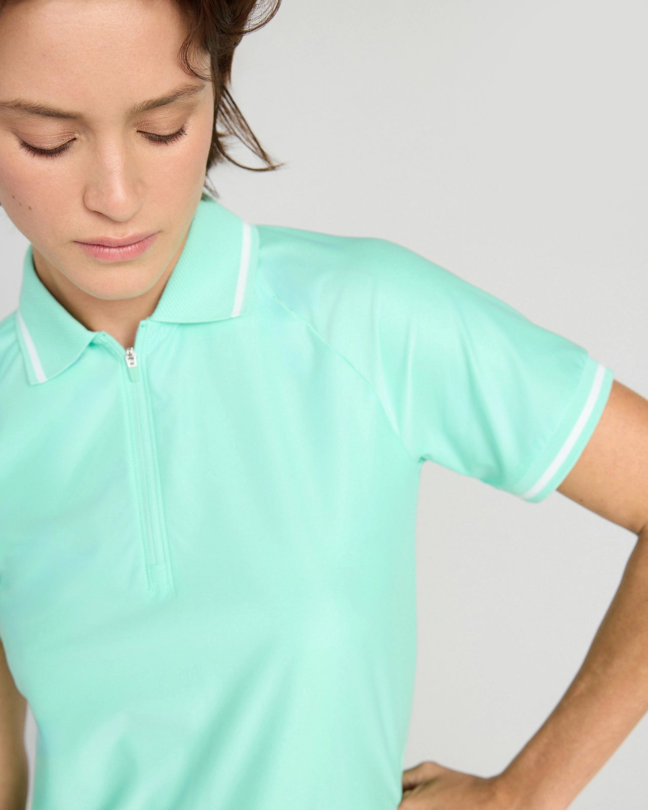 The Active GRS Certified Recycled Poly Diamond Knit Polo - Green