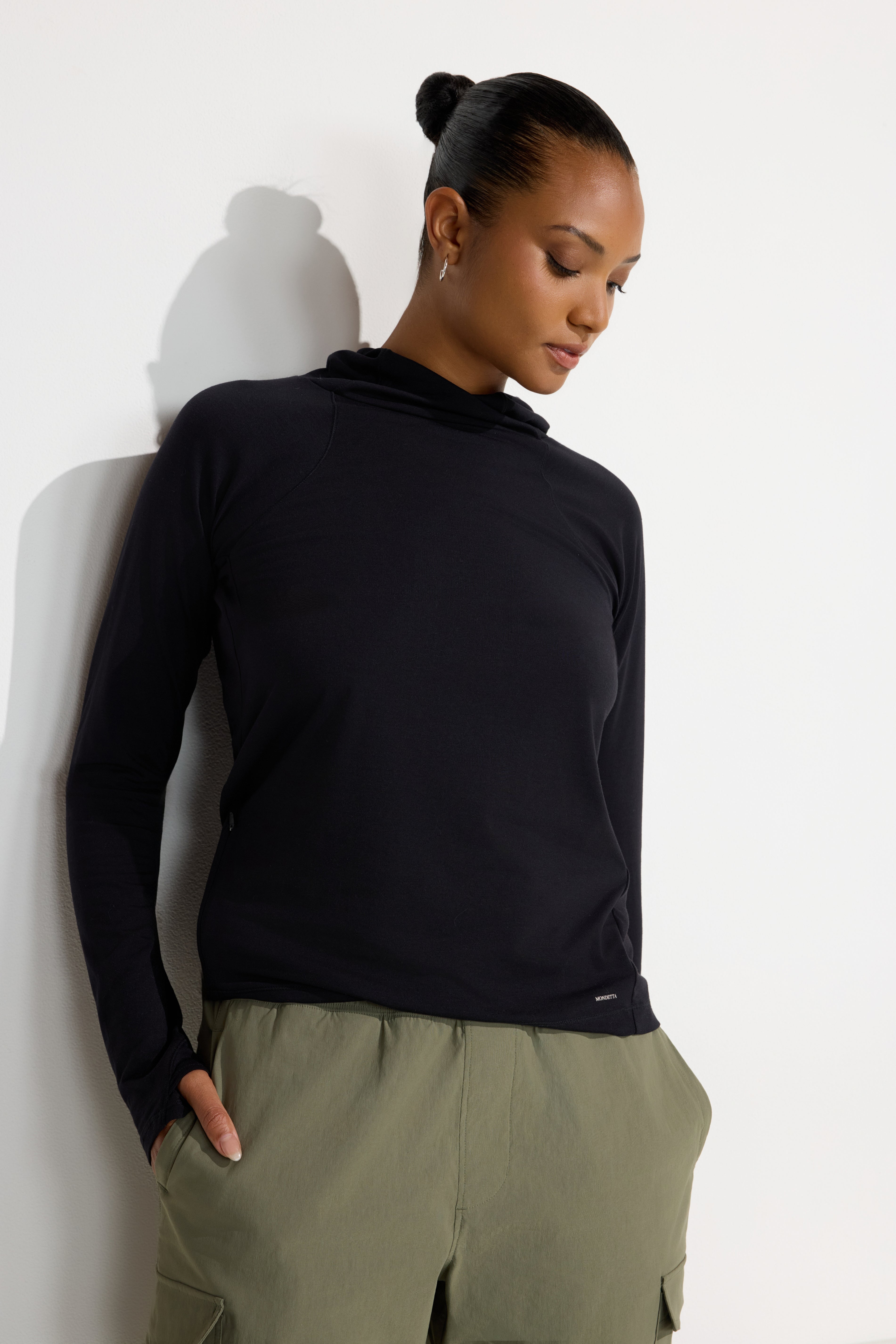 Women’s Merino Blend Hooded Long Sleeve Top