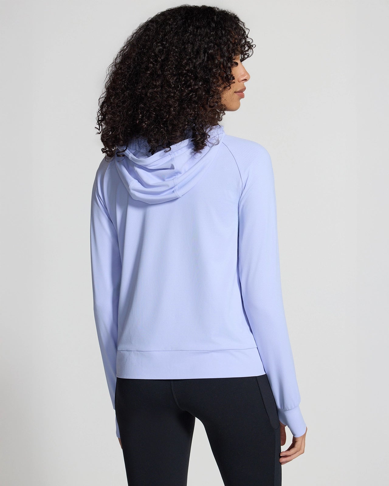 The Ultra-Light GRS Certified Recycled Nylon Full Zip Hoodie - Cool Light Blush Purple