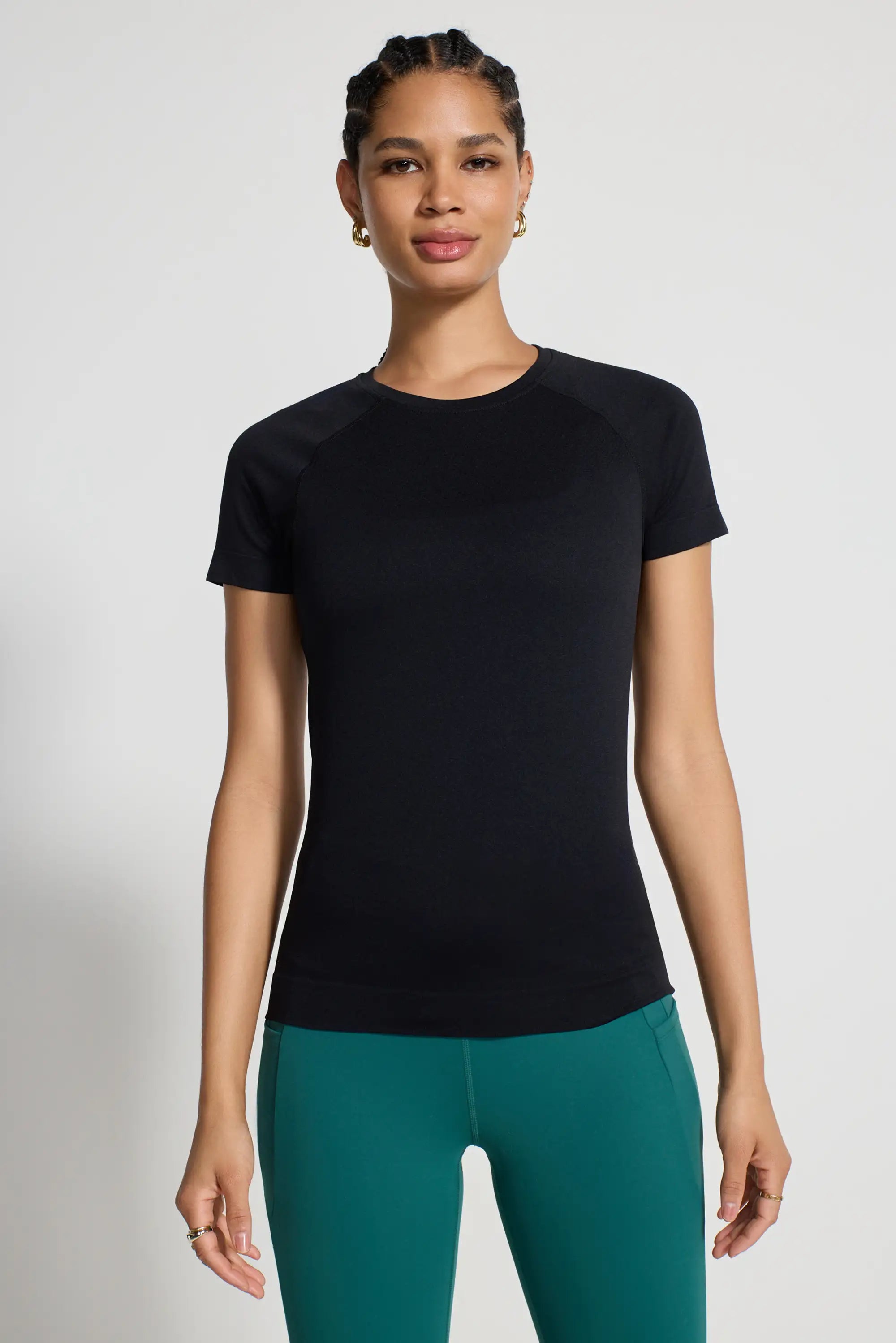 Women's Seamless Short Sleeve Tee - Black