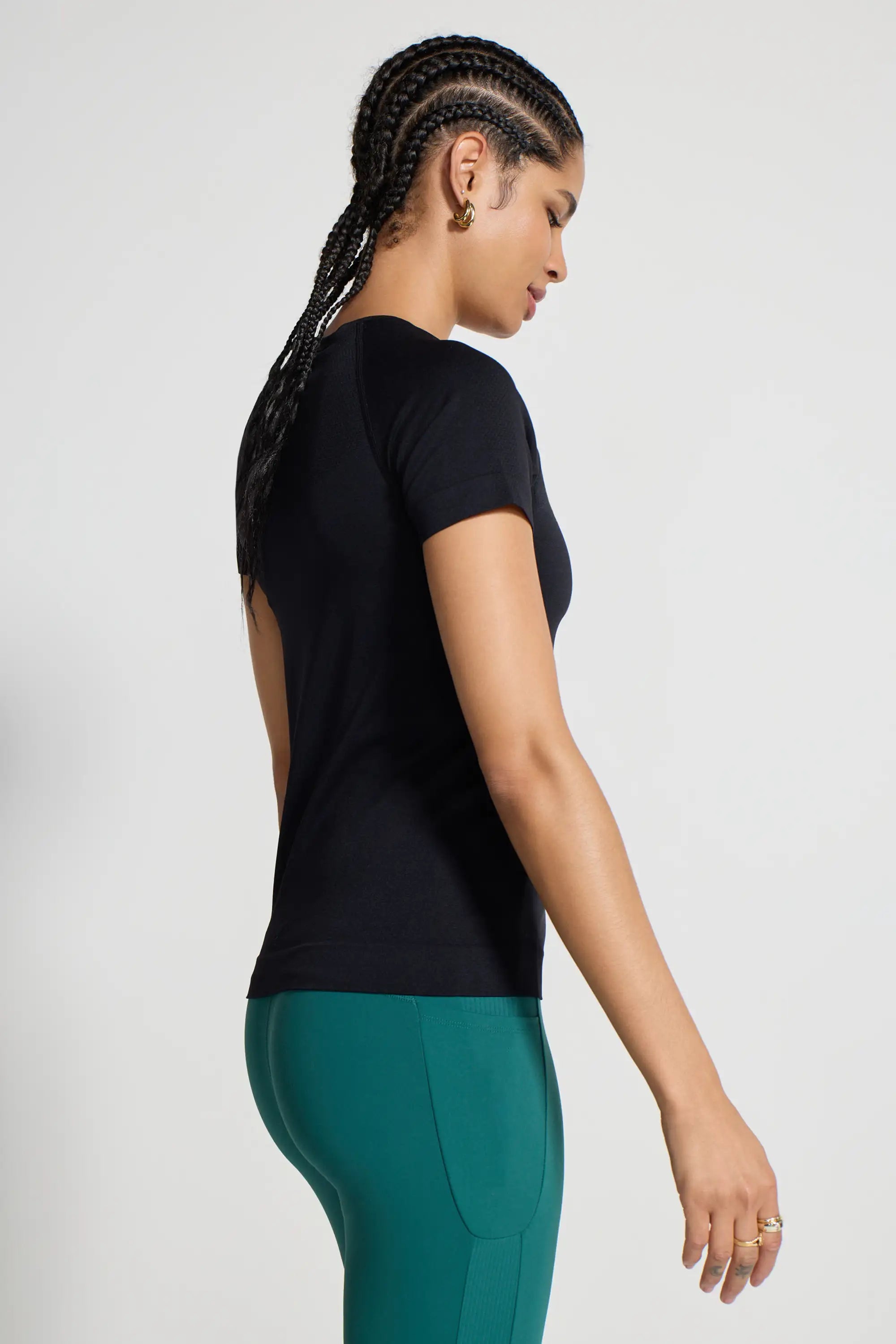 Women's Seamless Short Sleeve Tee - Black