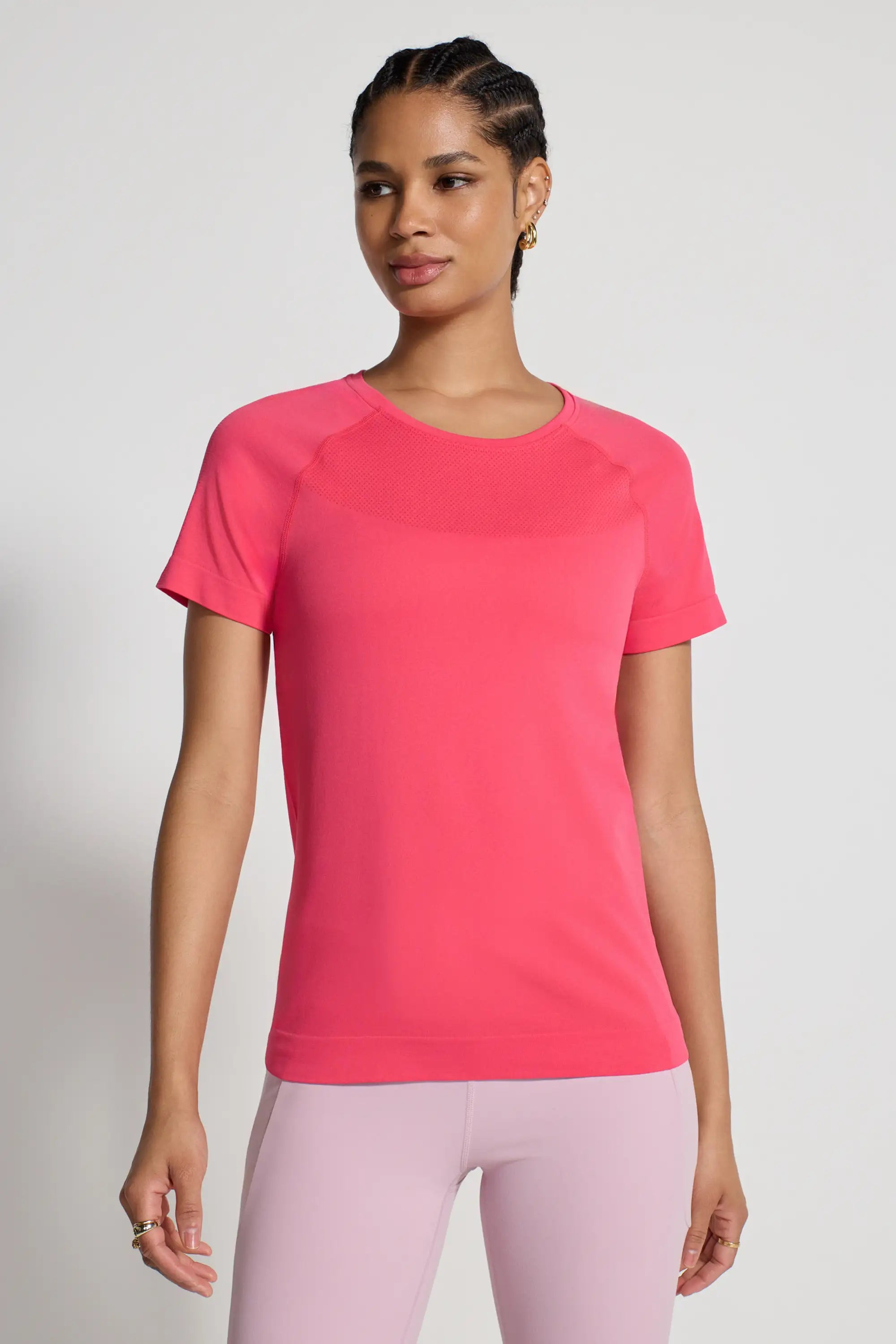 Women's Seamless Short Sleeve Tee - Pink