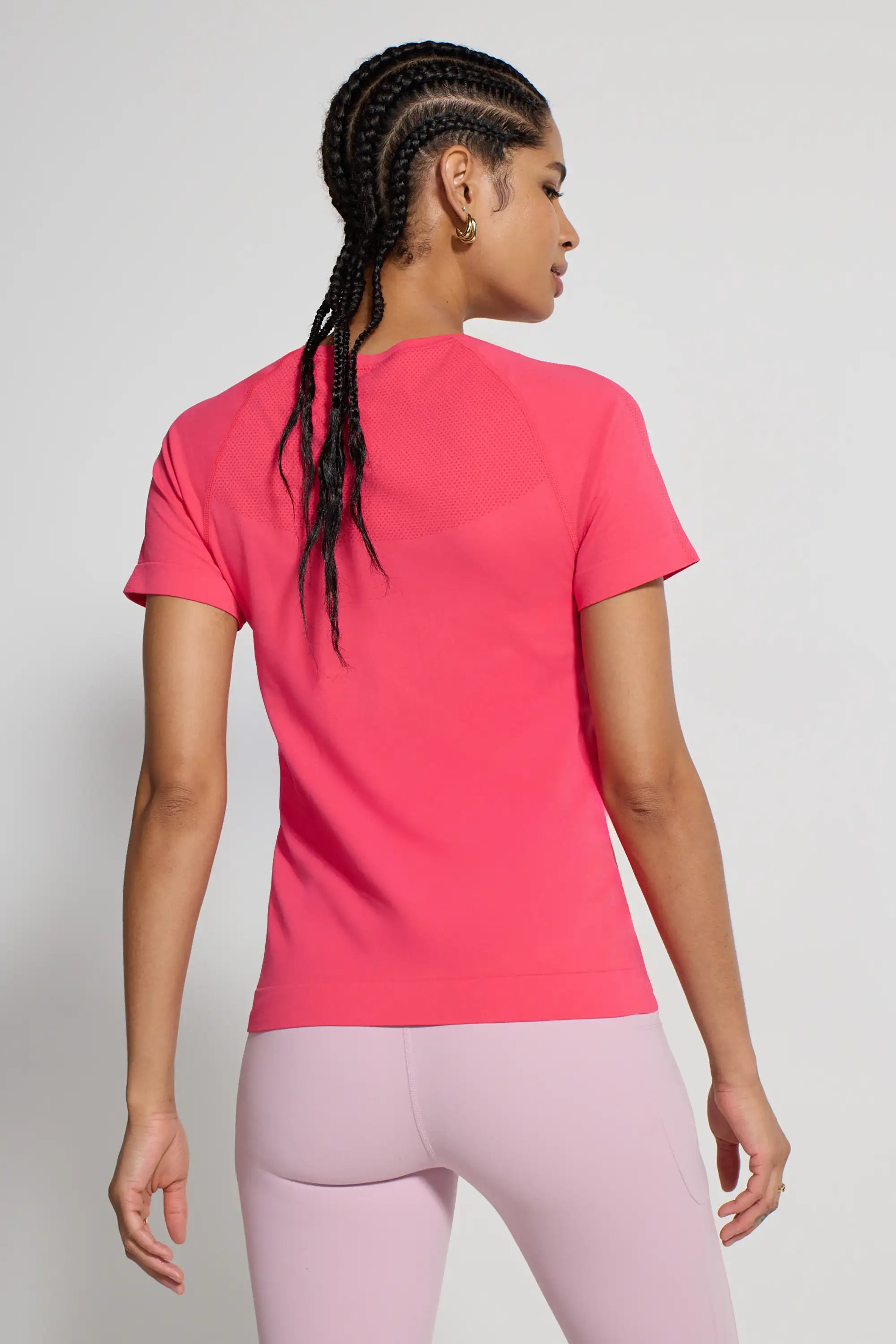 Women's Seamless Short Sleeve Tee - Pink