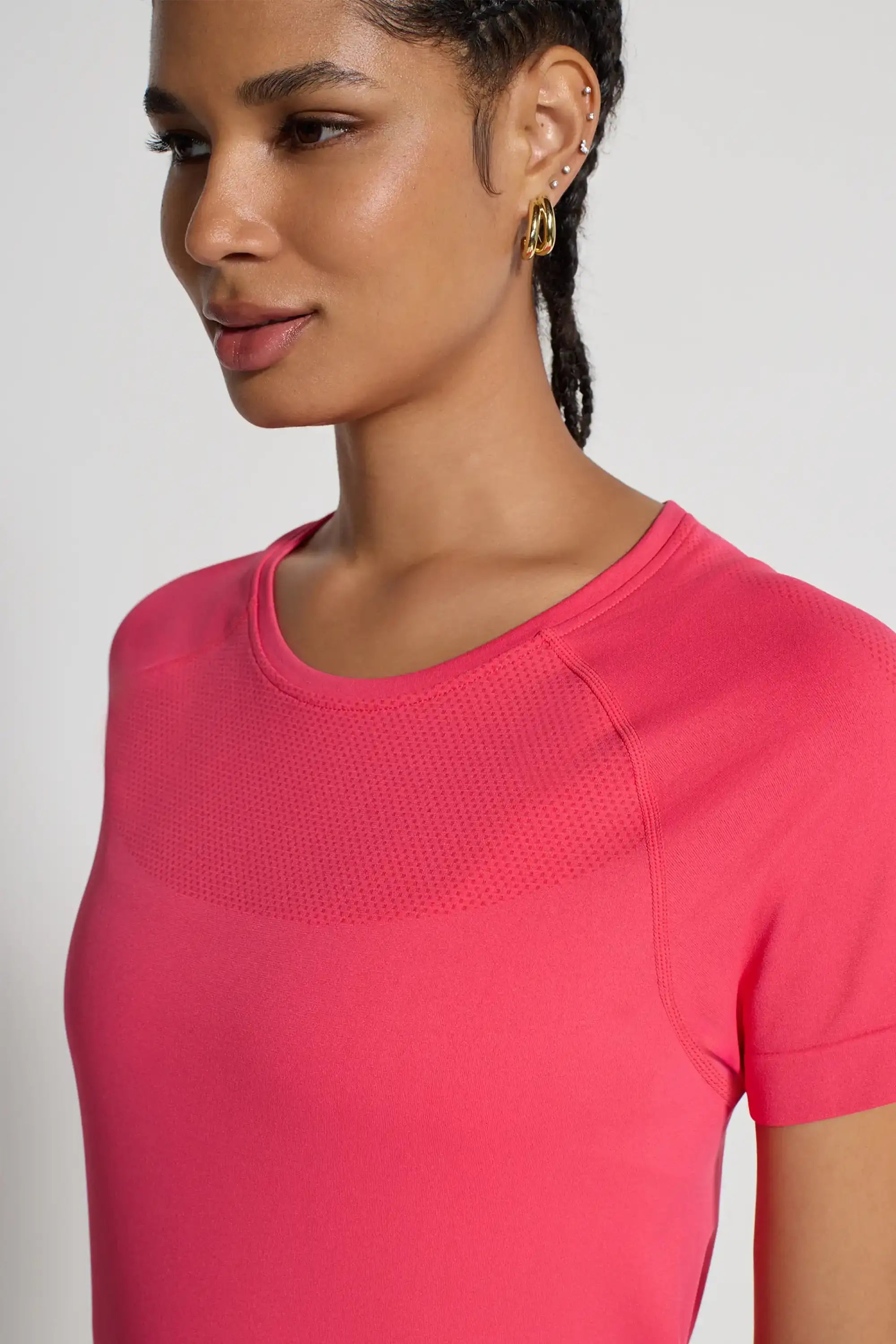 Women's Seamless Short Sleeve Tee - Pink
