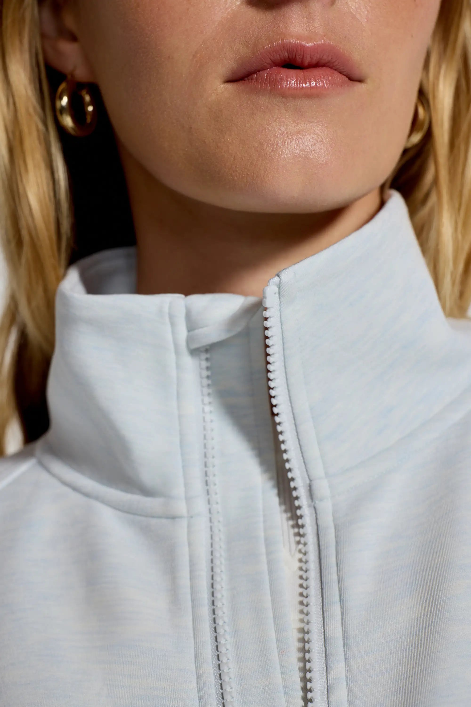 Women's Sueded Full Zip - Blue Fog