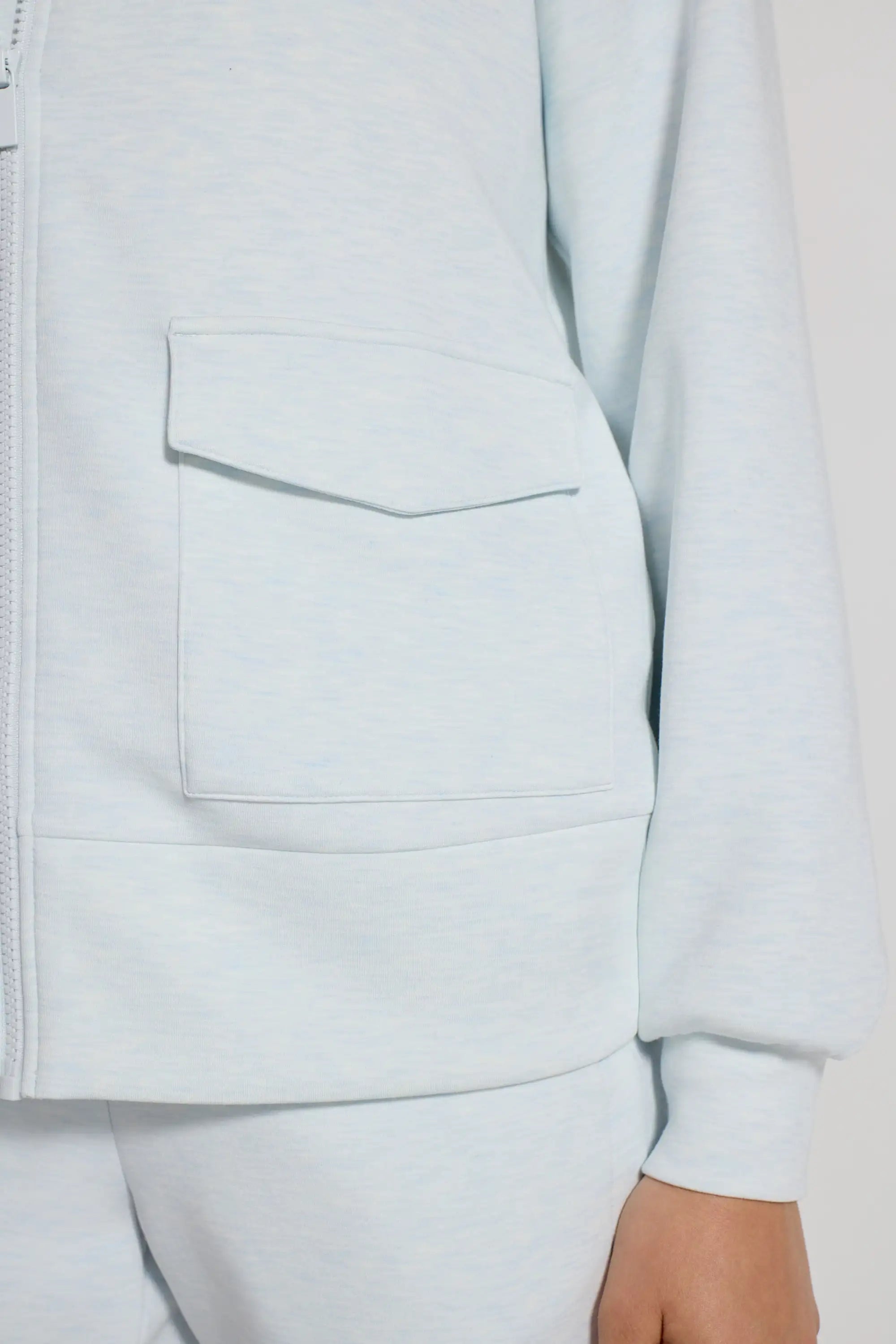 Women's Sueded Full Zip - Blue Fog
