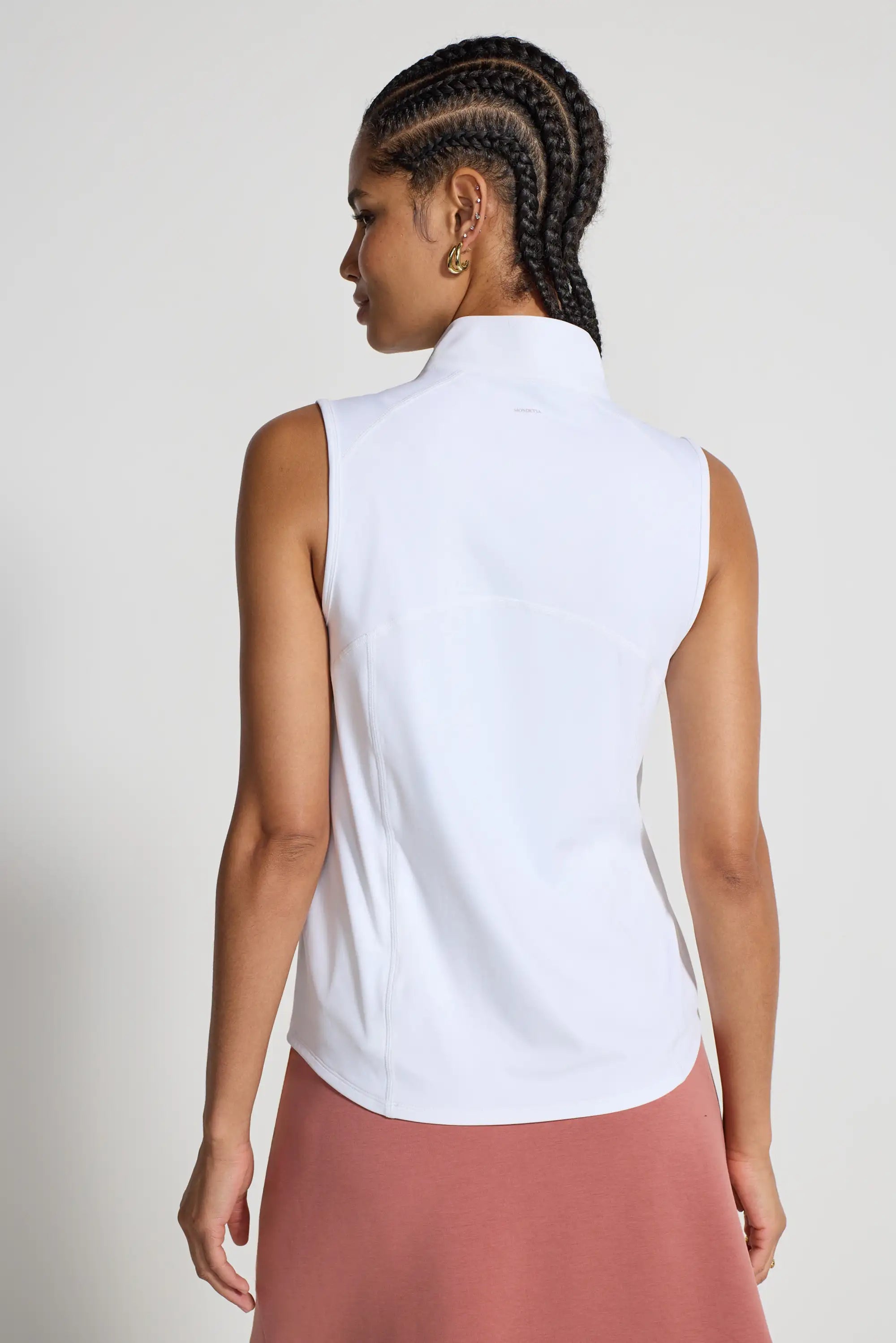 Women's 1/4-Zip Club Tank - White