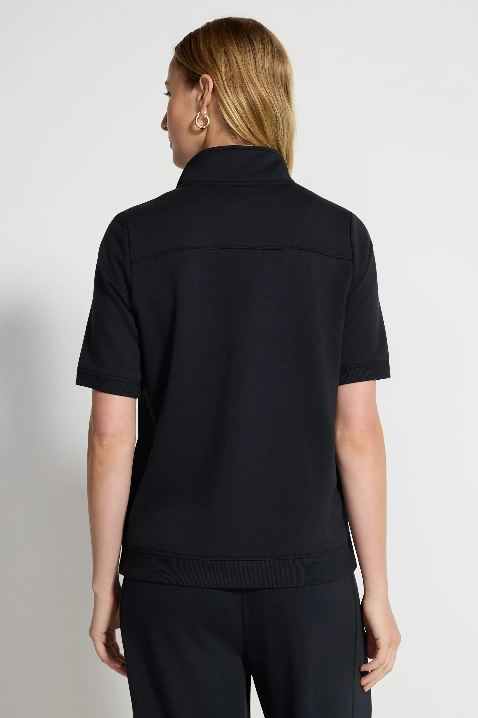Women's Terry 1/4-Zip Top - Black