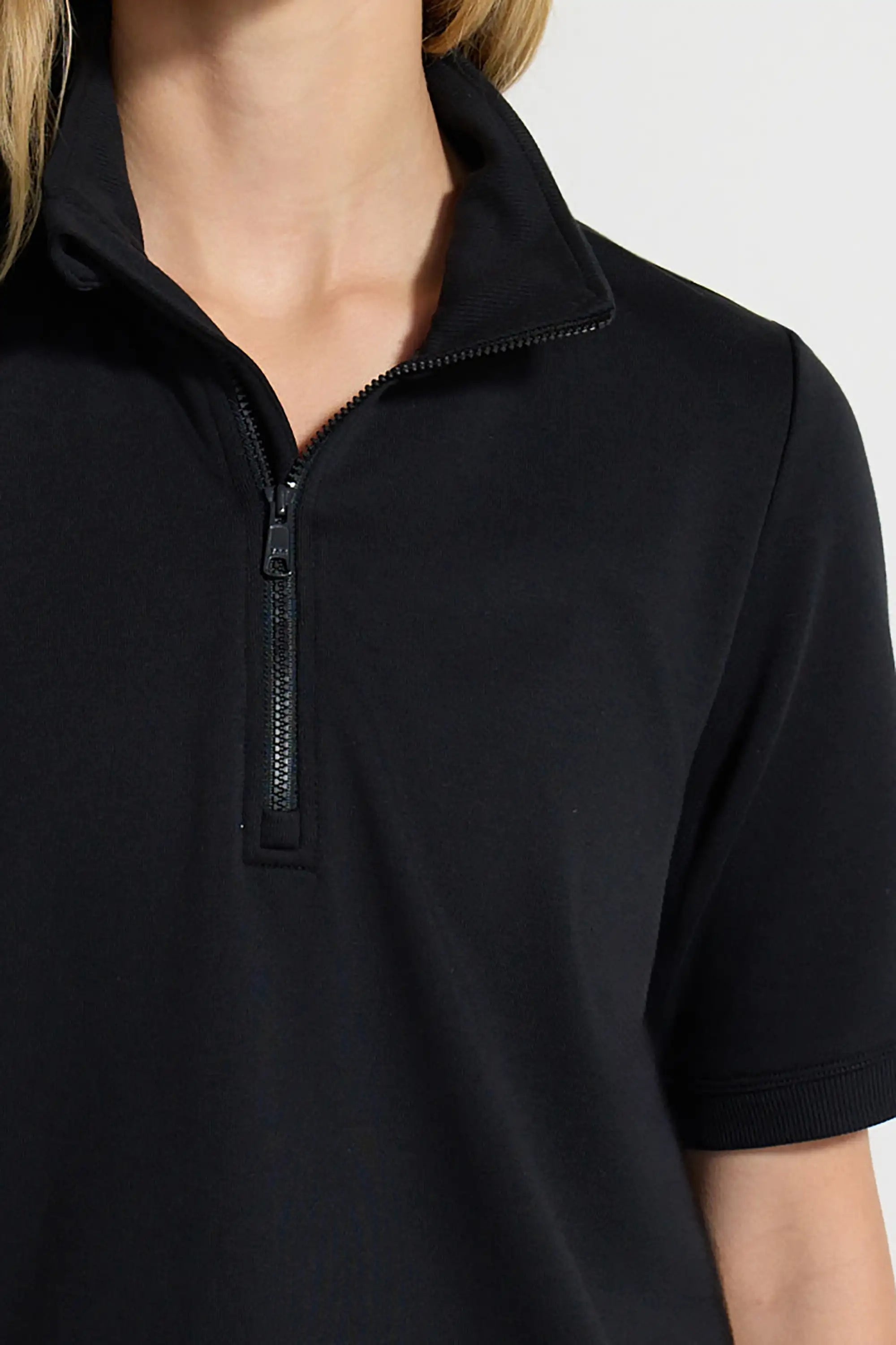 Women's Terry 1/4-Zip Top - Black