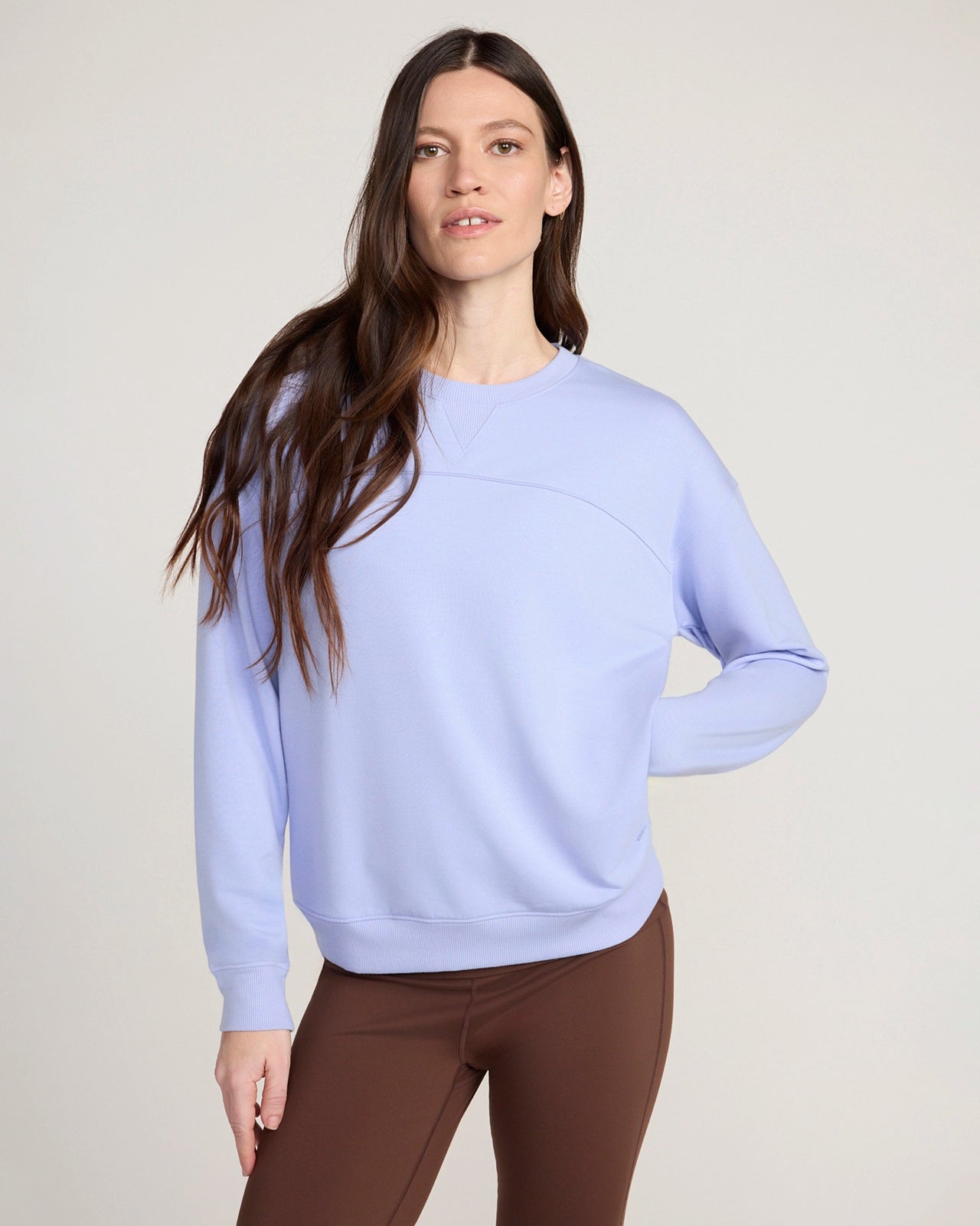 The Soft Terry GRS Certified Recycled Poly + TENCEL™ Modal Pullover - Baby Lavender