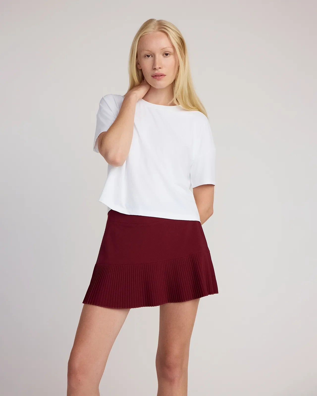 The Breathable GRS Certified Recycled Nylon Cropped Tee - White