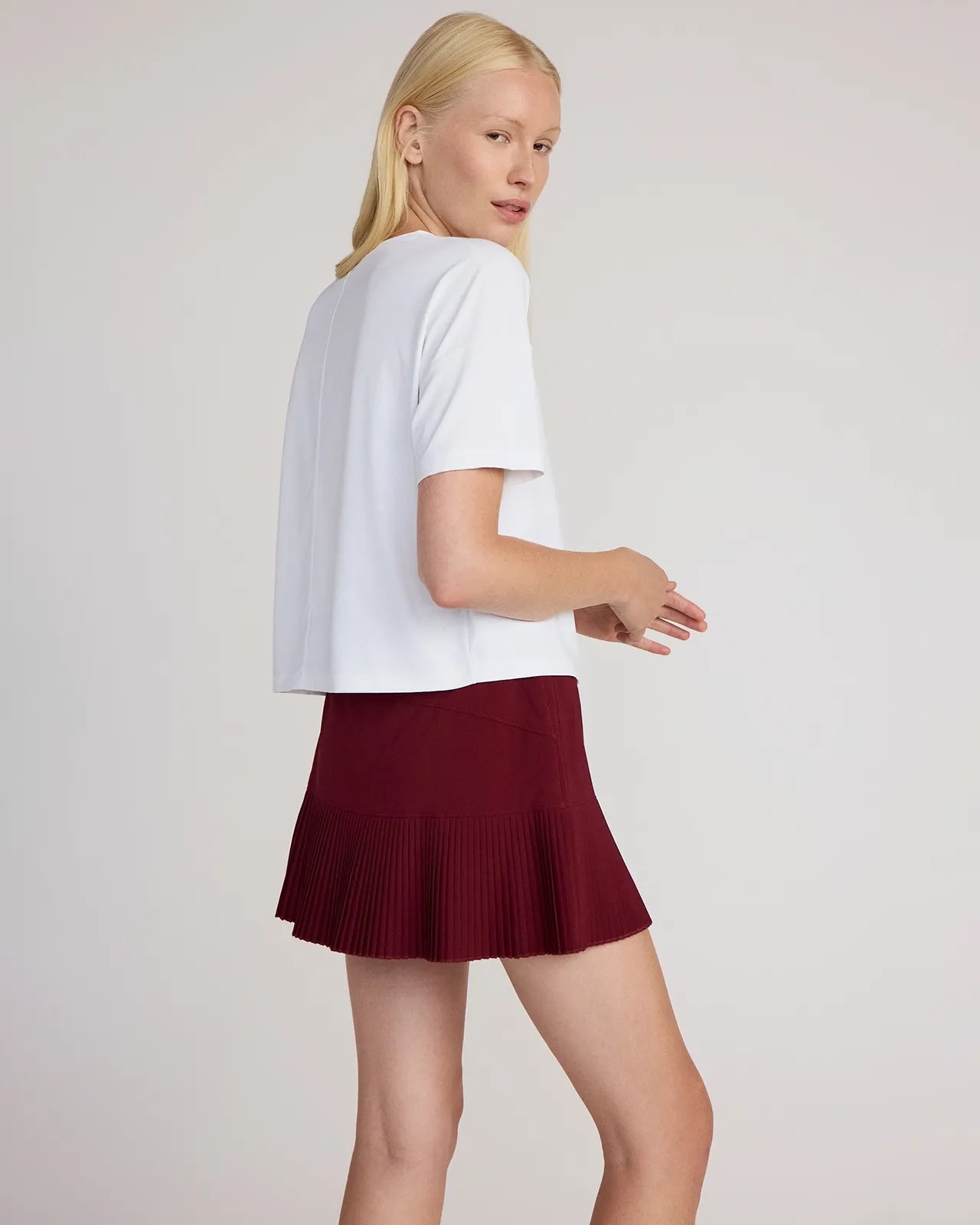 The Breathable GRS Certified Recycled Nylon Cropped Tee - White