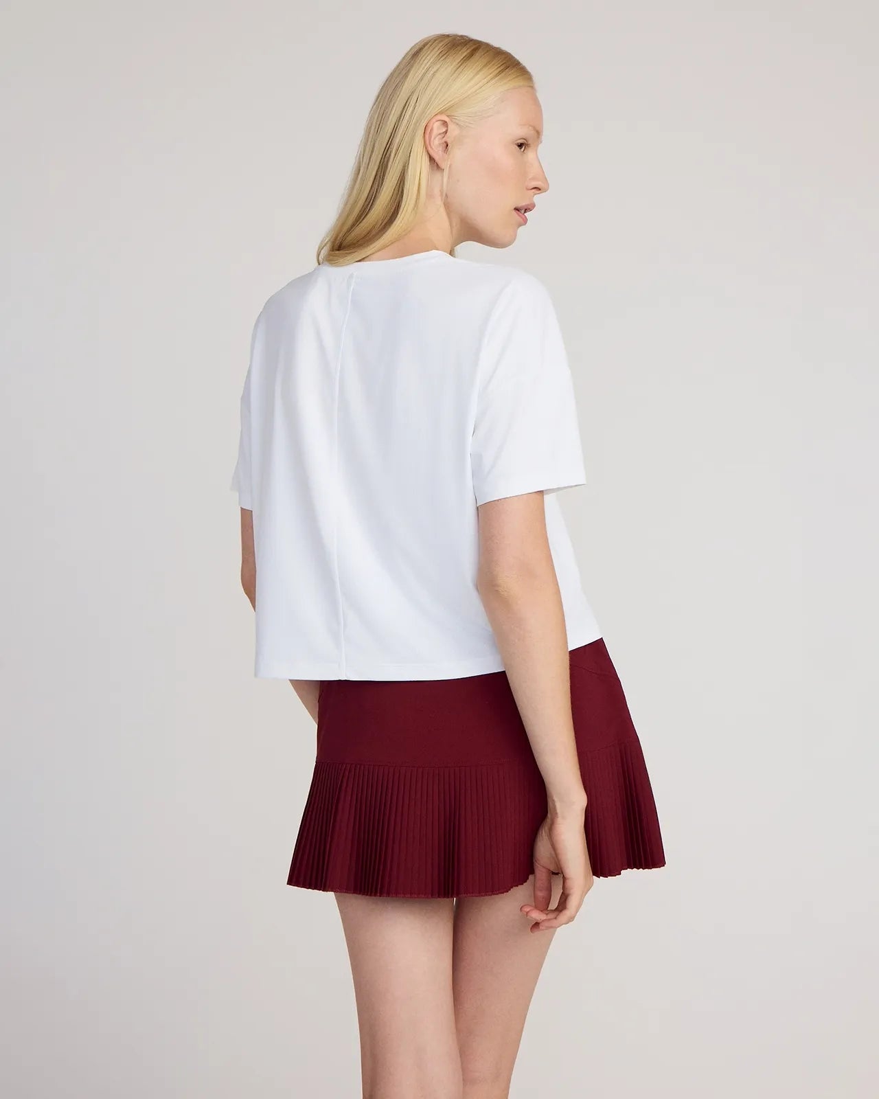 The Breathable GRS Certified Recycled Nylon Cropped Tee - White