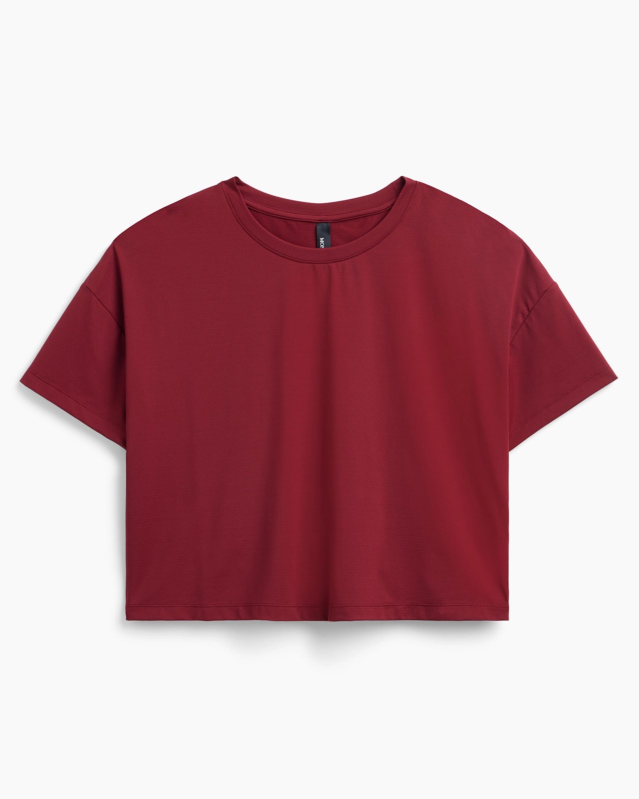 The Breathable GRS Certified Recycled Nylon Cropped Tee - Cabernet