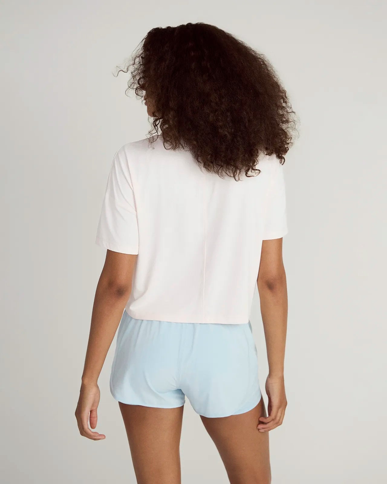 The Breathable GRS Certified Recycled Nylon Cropped Tee - Heavenly Pink