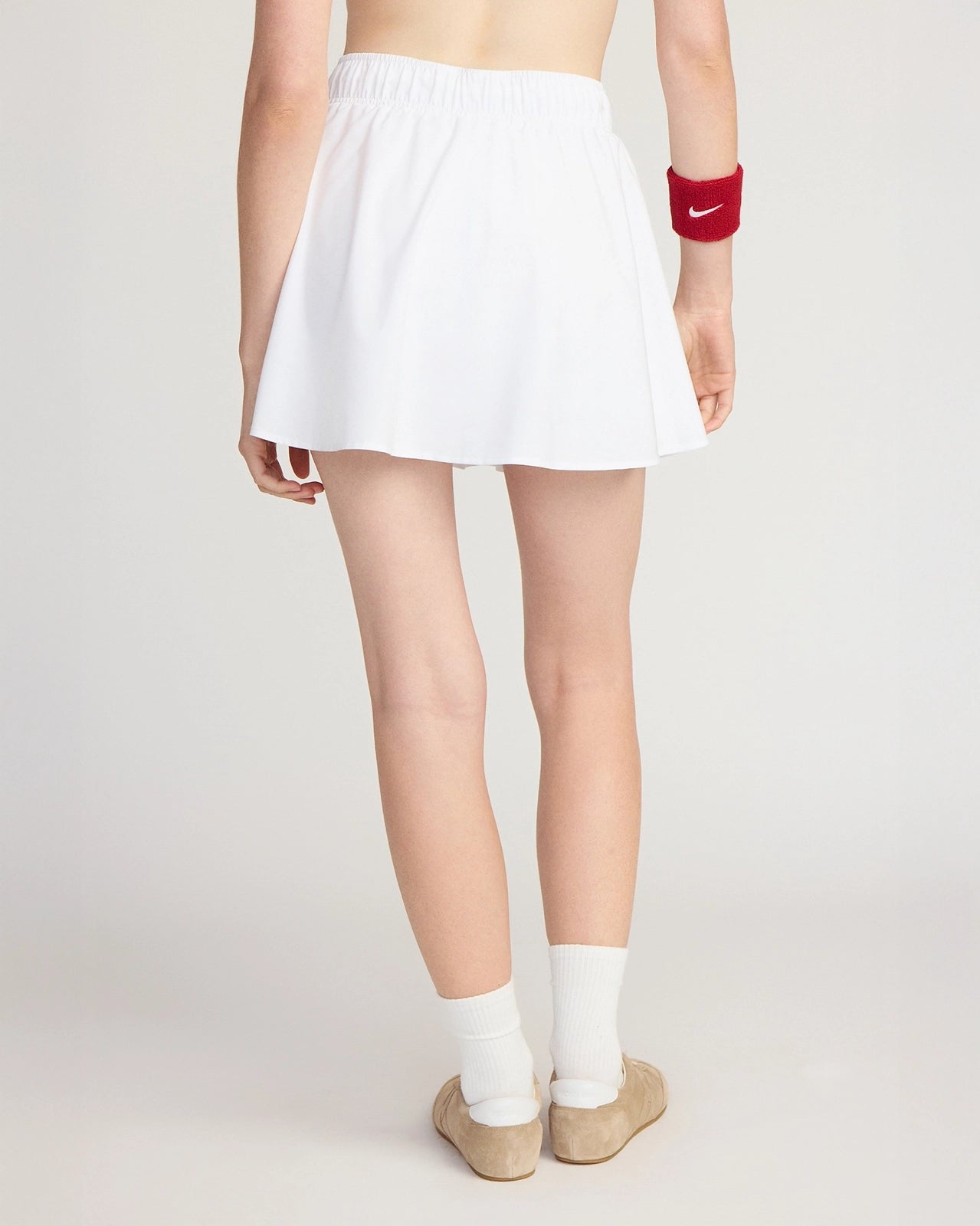 The Tennis + Golf  GRS Certified Recycled Polyester Flowy Skort - White
