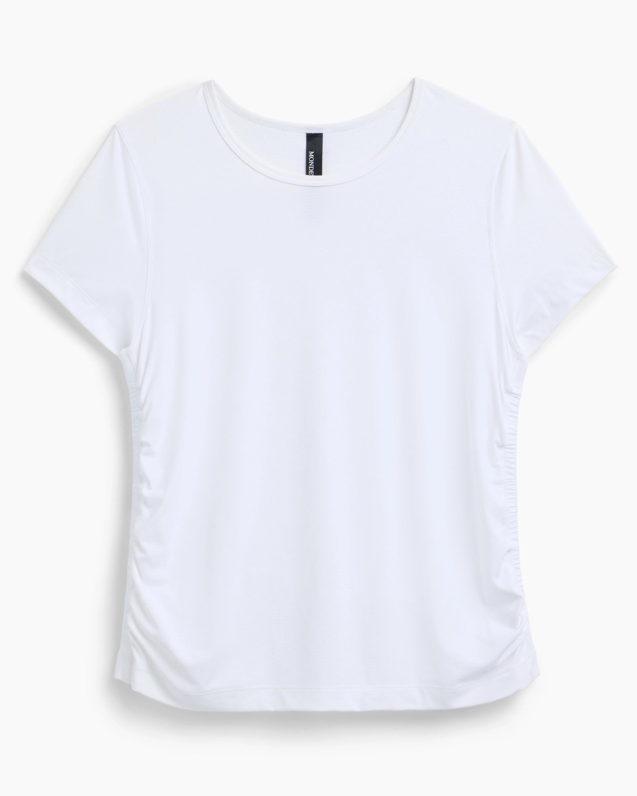 The Breathable GRS Certified Recycled Nylon Ruched Tee - White