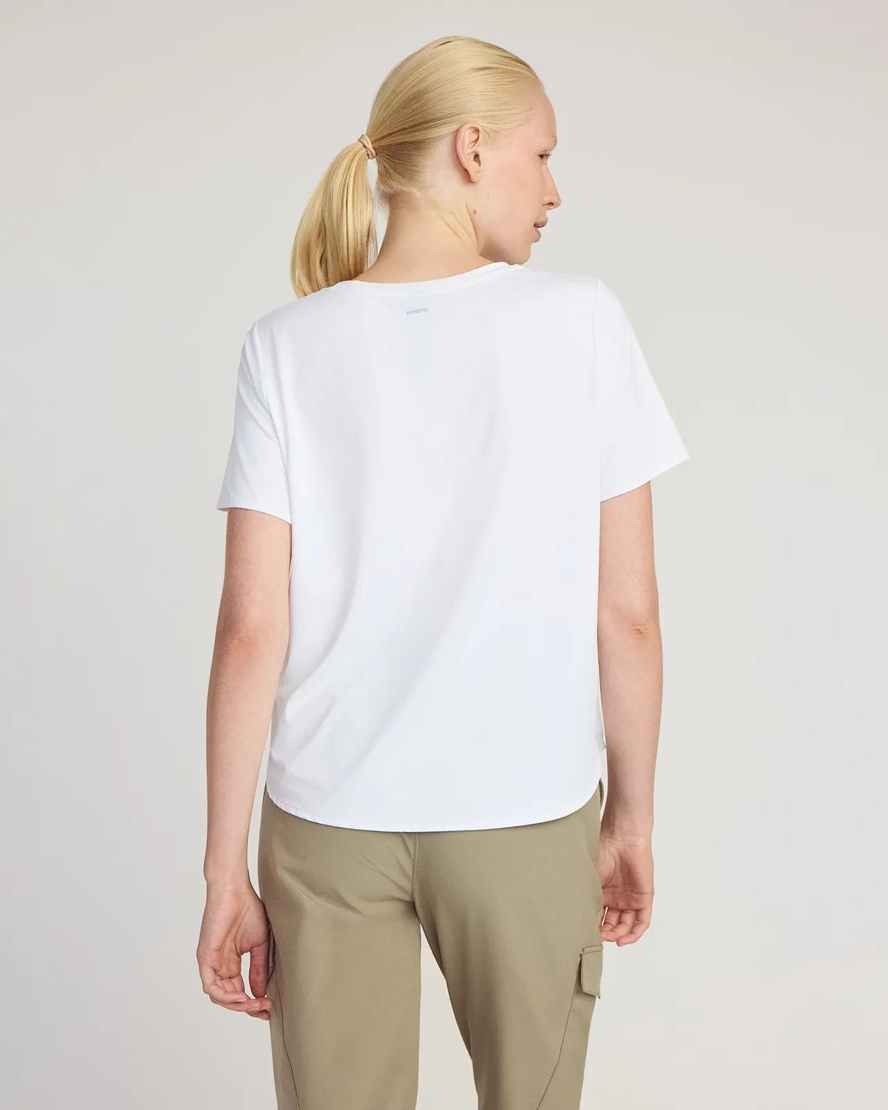 The Active Stretch GRS Certified Recycled Nylon Side Slits Tee - White