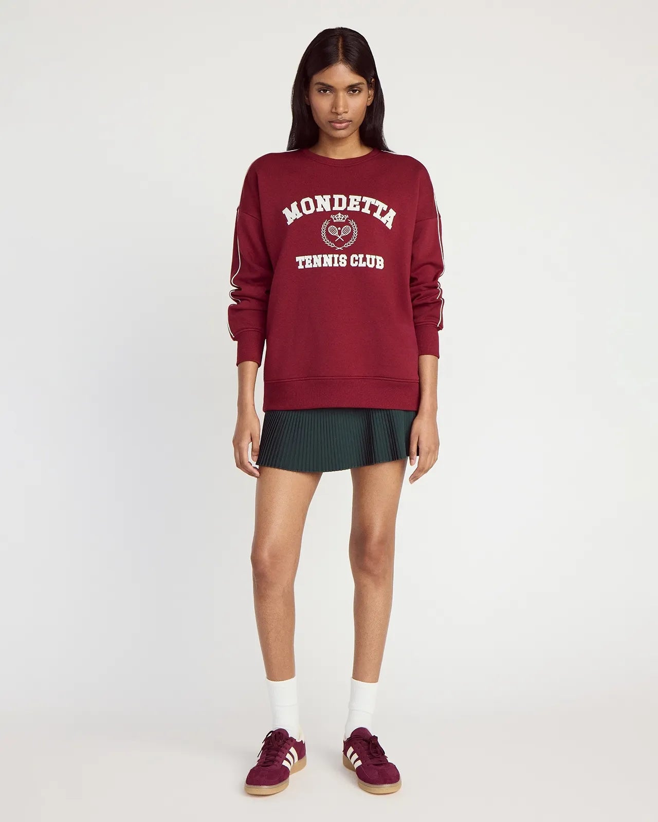 The Soft GRS Certified Recycled Polyester + Organic Cotton Club Sweatshirt - Cabernet