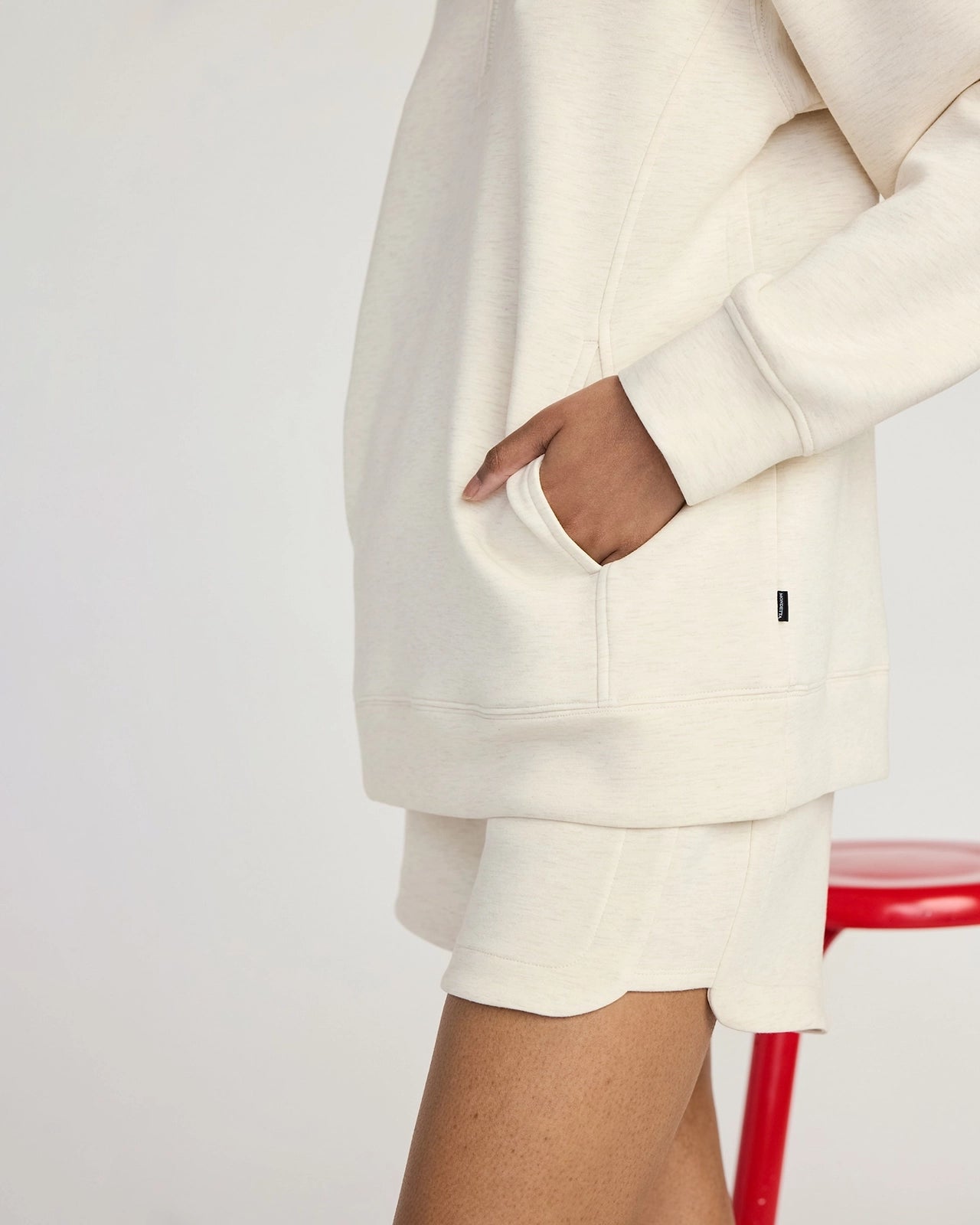 The Warm + Soft GRS Certified Recycled Polyester Mélange Half Zip - Htr Birch