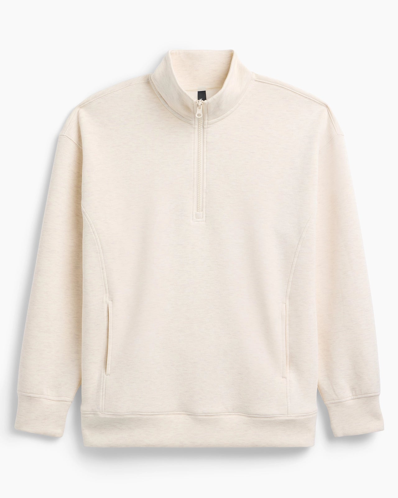 The Warm + Soft GRS Certified Recycled Polyester Mélange Half Zip - Htr Birch