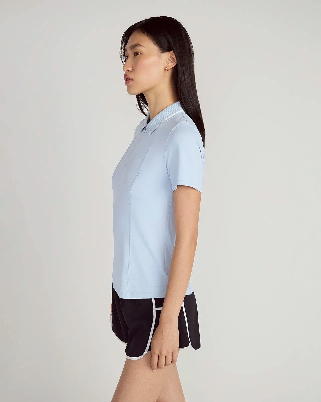 The Stretch Pique GRS Certified Recycled Nylon Polo - Skyway