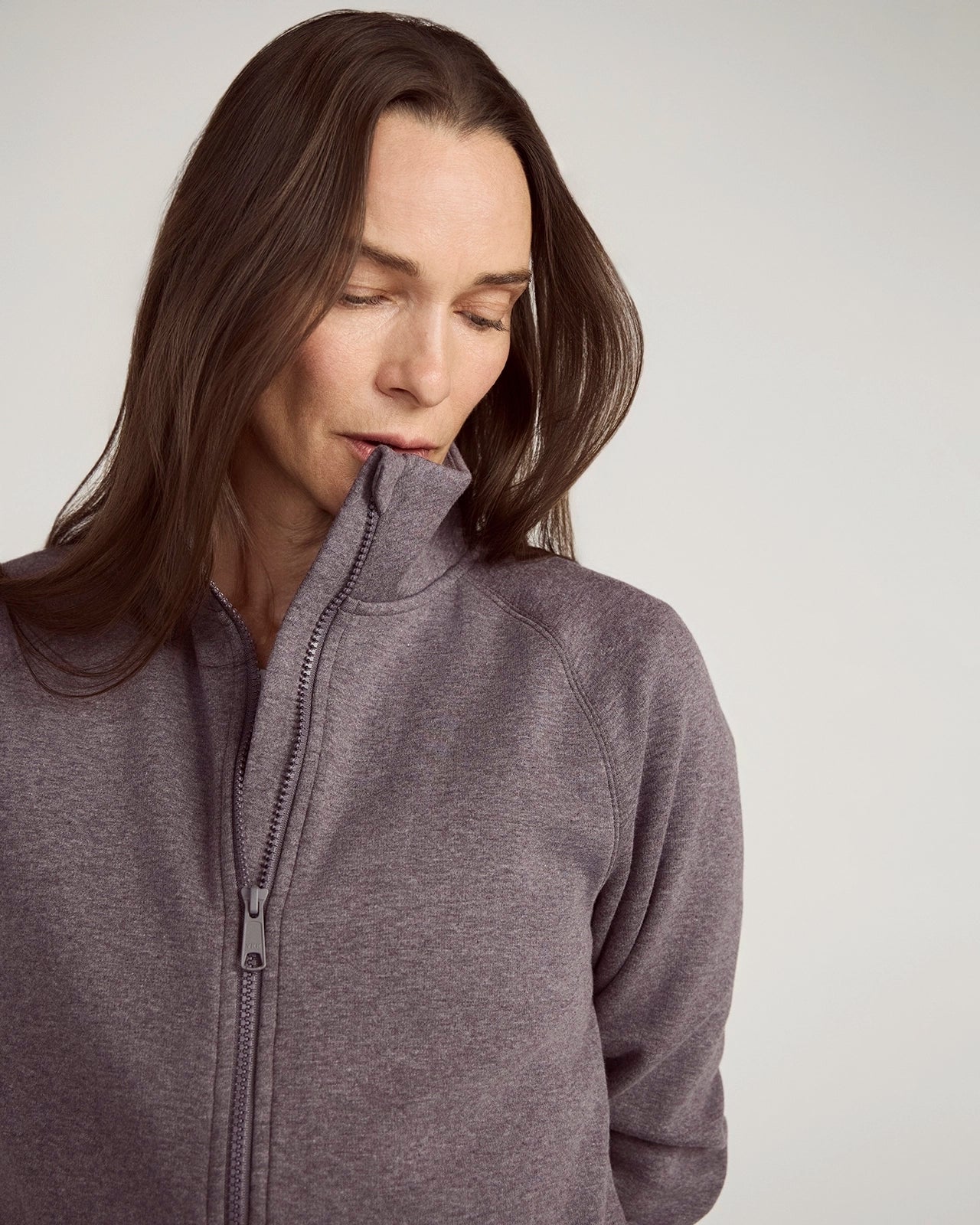The Soft Luxe GRS Certified Recycled Polyester + Organic Cotton Full Zip - Excalibur
