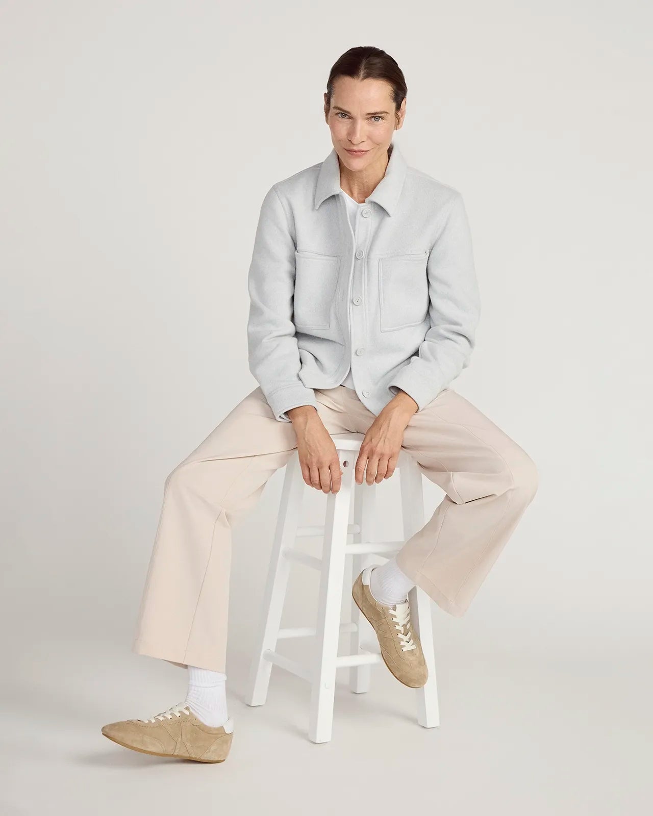 The On-the-Go GRS Certified Recycled Polyester Cropped Jacket - Heathered Grey