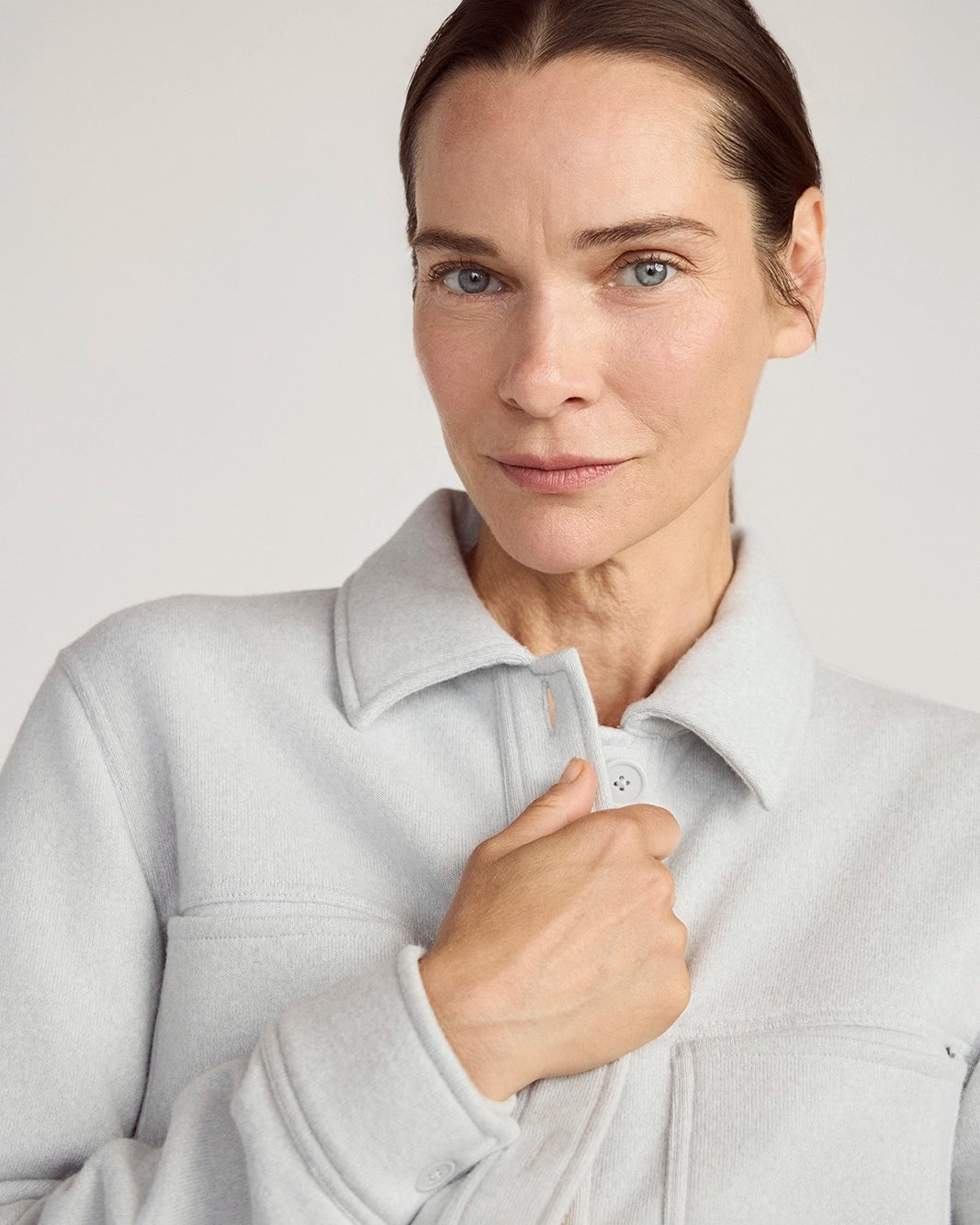 The On-the-Go GRS Certified Recycled Polyester Cropped Jacket - Heathered Grey