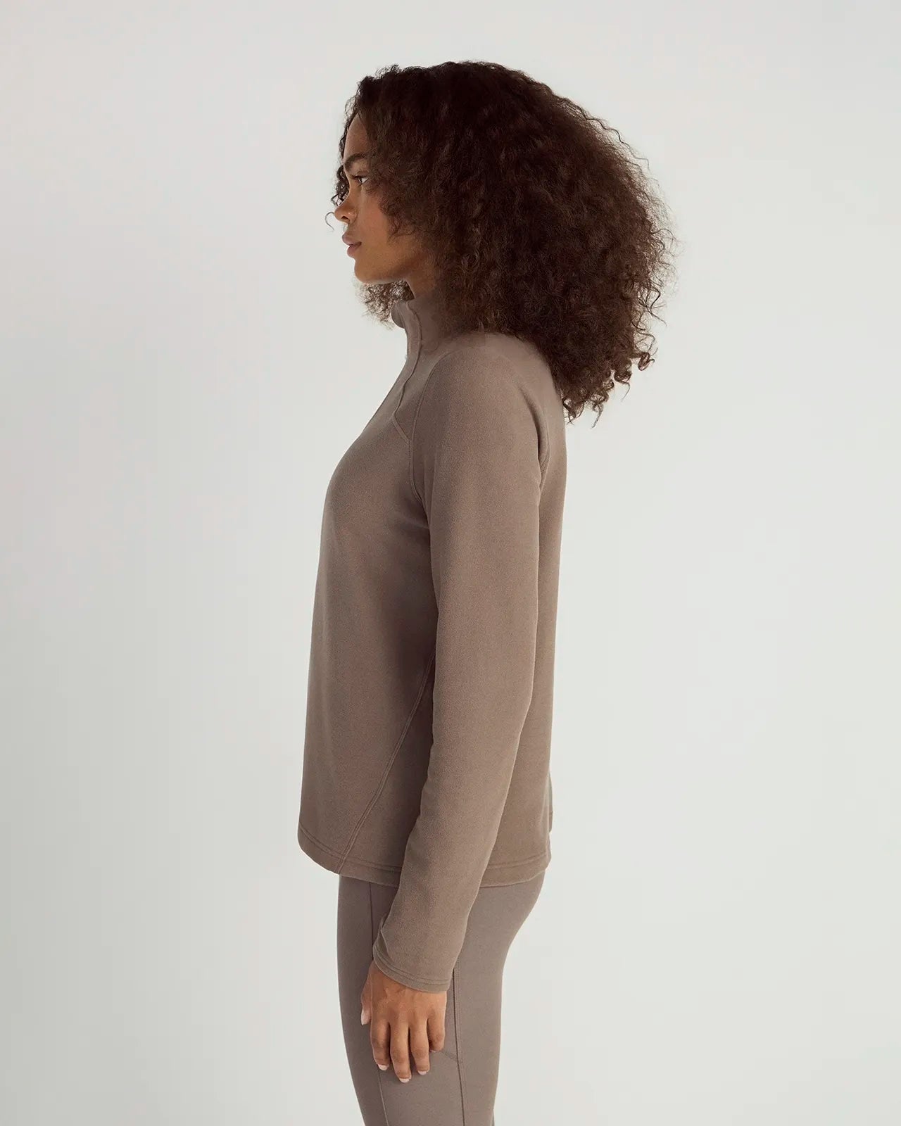 The Warm Stretch GRS Certified Recycled Polyester 1/4 Zip - Morel