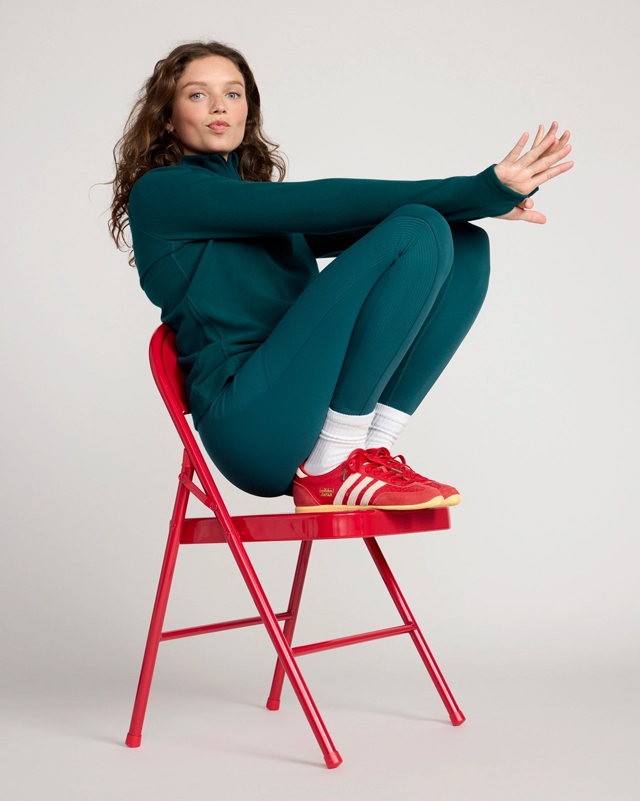 The Warm Stretch GRS Certified Recycled Poly 1/4 Zip - Dark Sea Teal