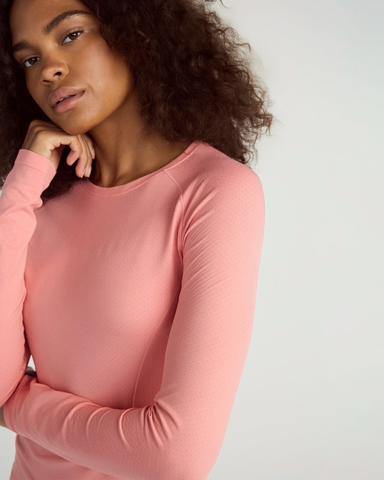 The Stretch Seamless GRS Certified Recycled Nylon Long Sleeve - Strawberry Ice