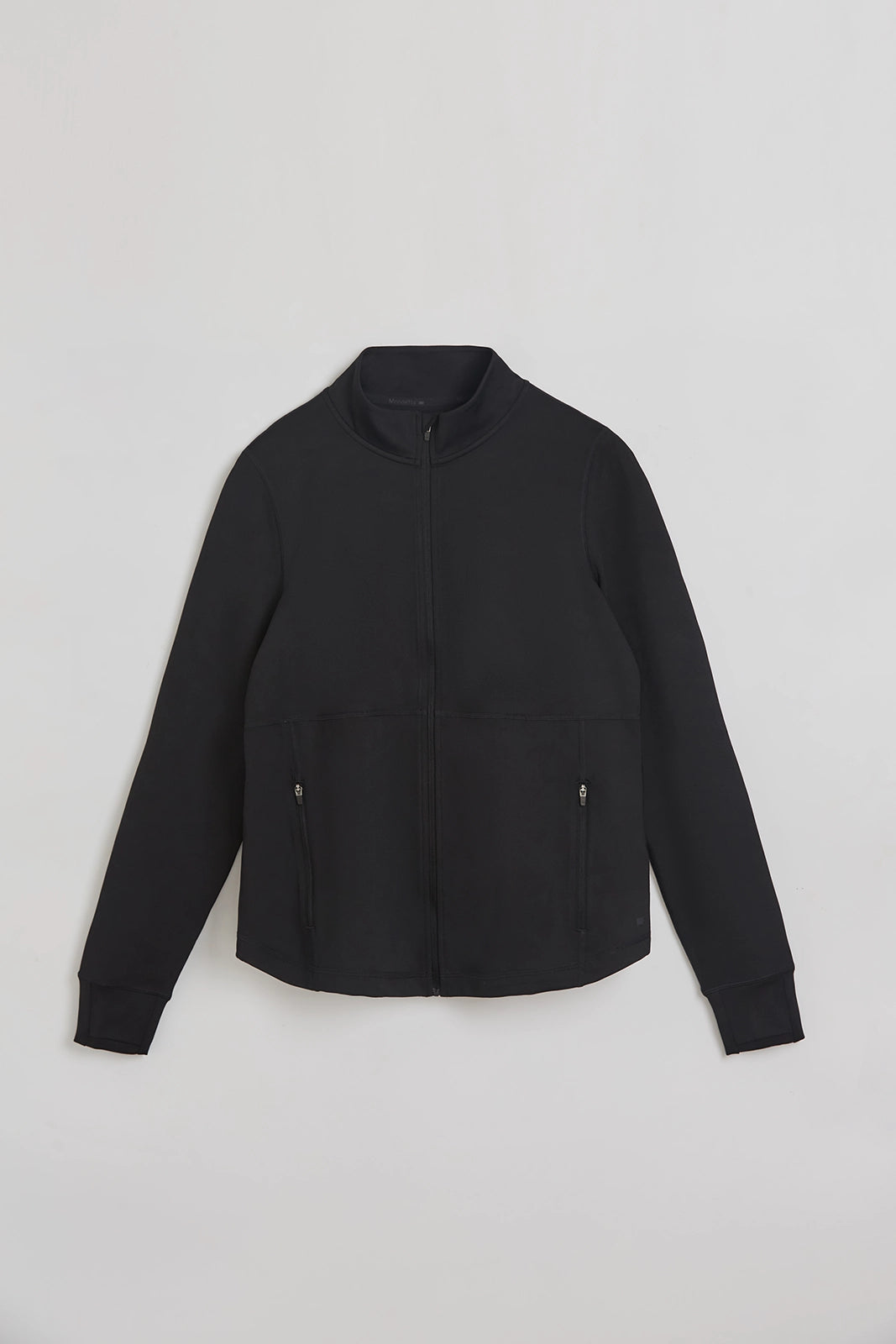 The Active Shadow Waves Jacquard Full Zip Jacket - Black