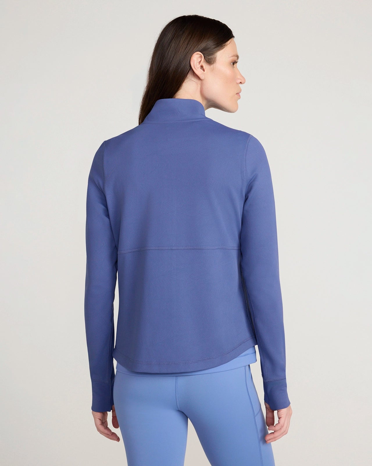 The Active Shadow Waves Jacquard Full Zip Jacket - Dazzling Blue