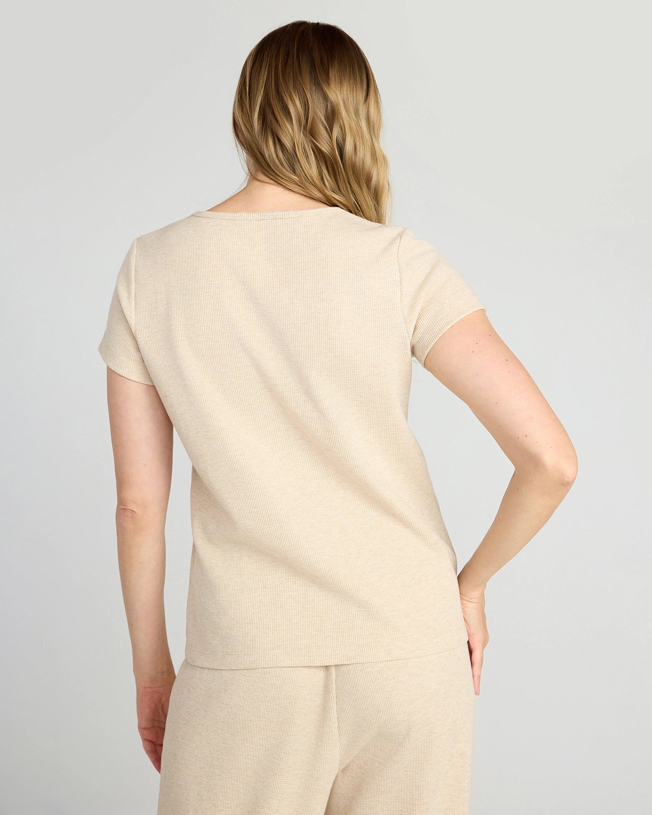 The Organic Cotton Club + GRS Certified Recycled Poly Waffle Tee - Brown