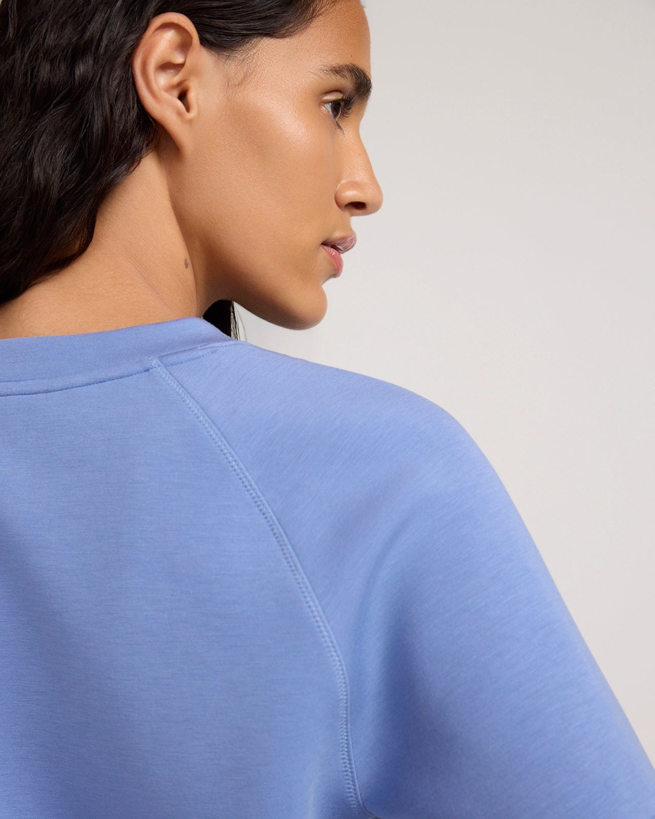 The Soft Tech Fleece Short Sleeve Top - Colony Blue