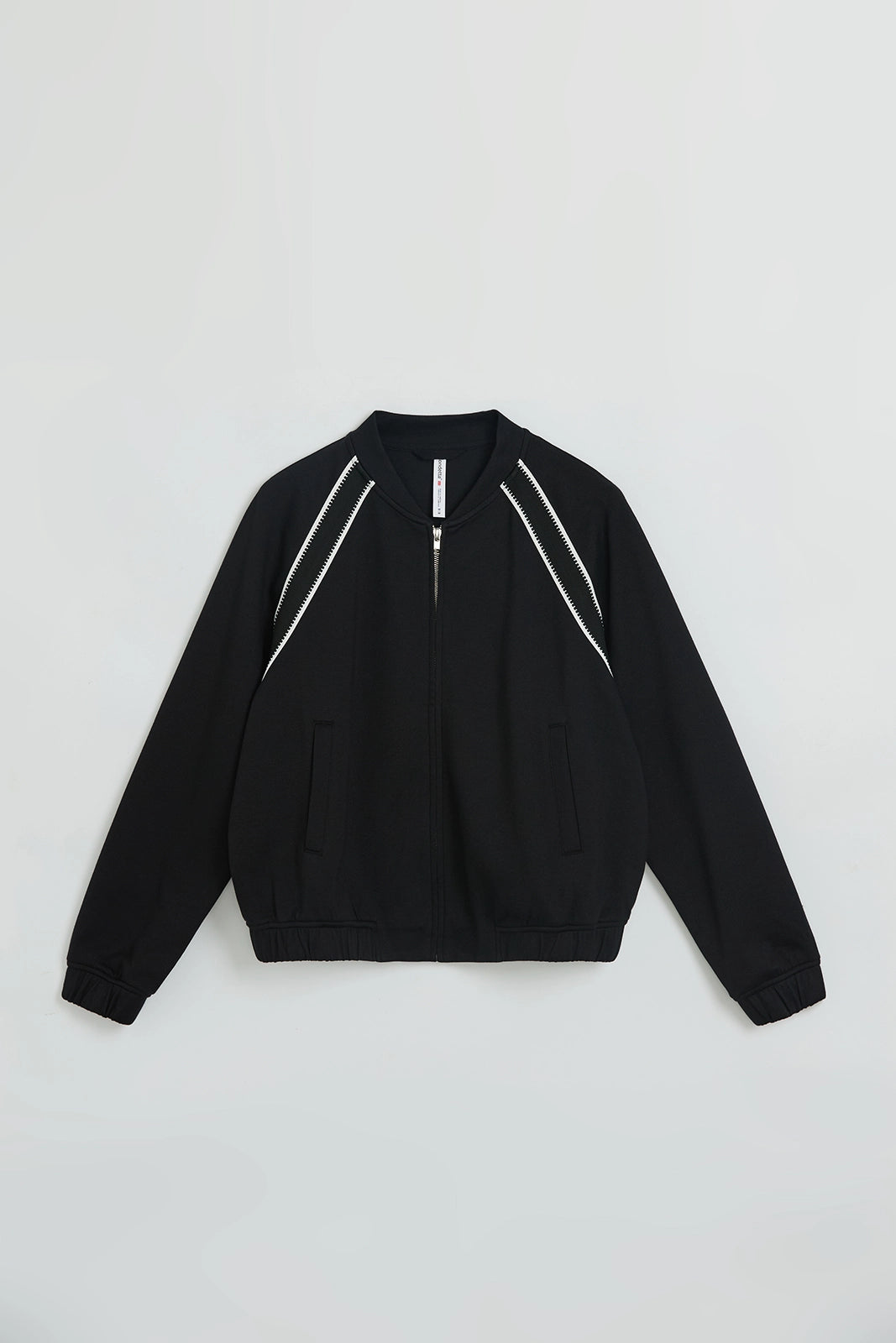 The Soft Luxe Organic Cotton Bomber Jacket - Black