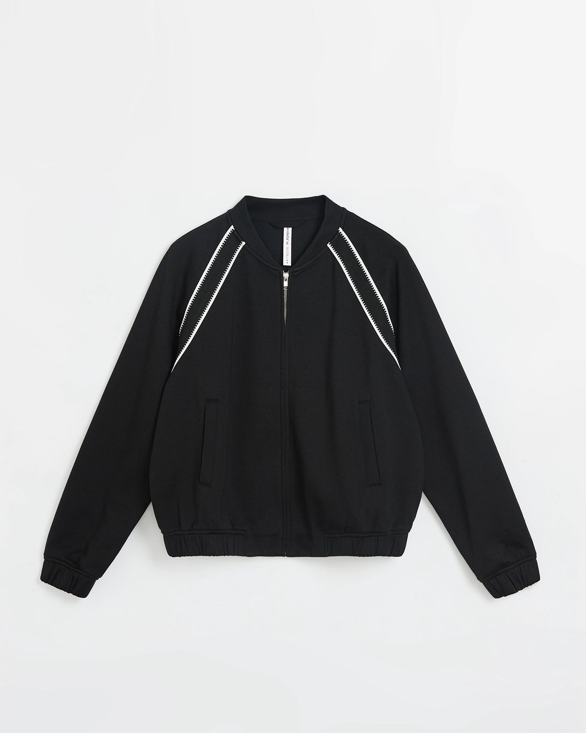 The Soft Luxe Organic Cotton Bomber Jacket - Black