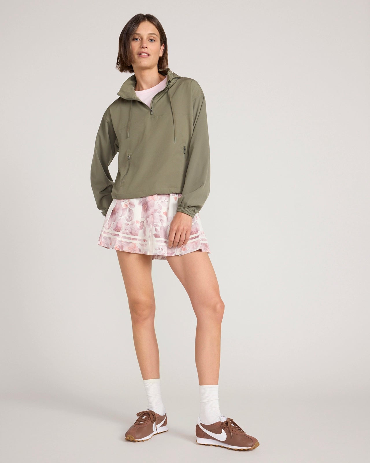 The Stretch Lightweight Run Popover Jacket - Dusty Olive