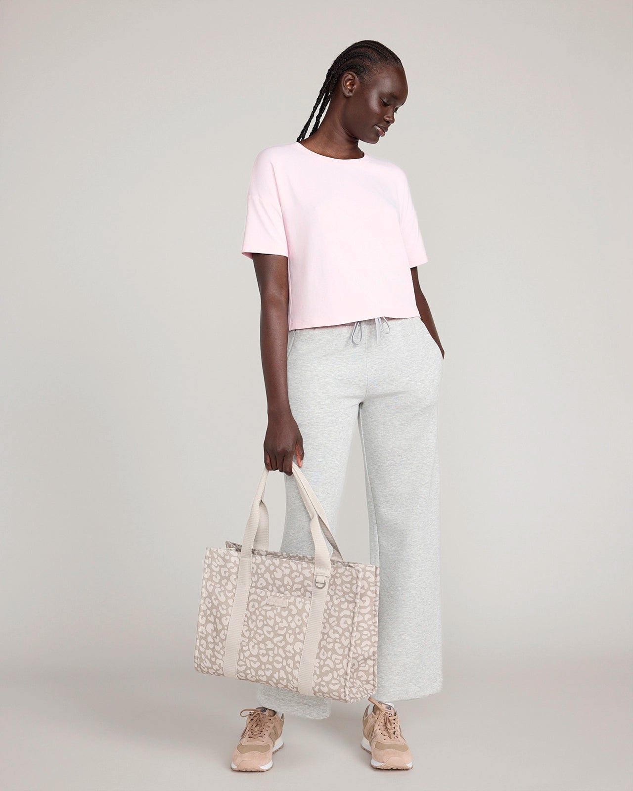 The Active GRS Certified Recycled Nylon Pique Mesh Cropped Boyfriend Tee - Flushing Pink