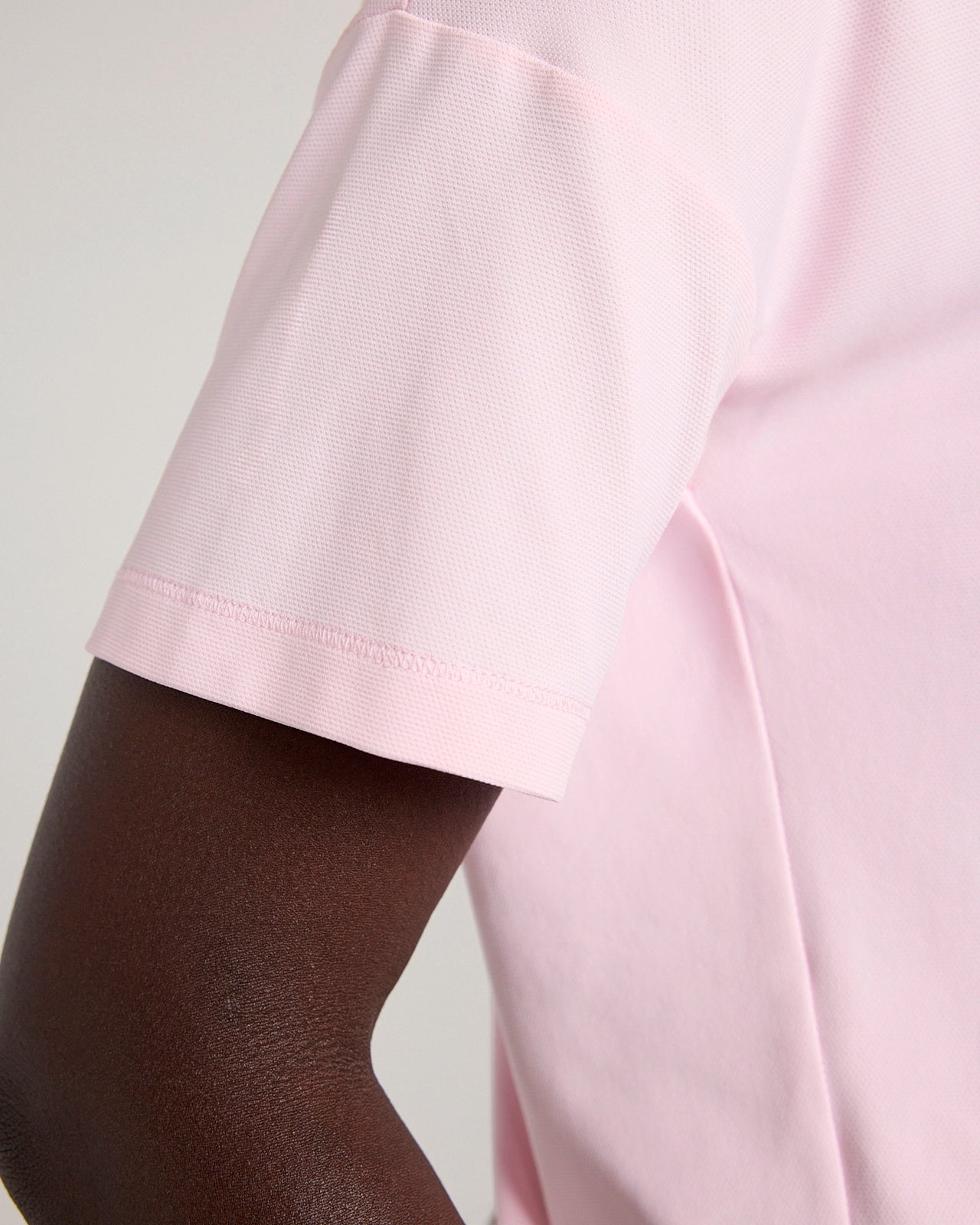 The Active Pique Mesh Cropped Boyfriend Tee - Flushing Pink