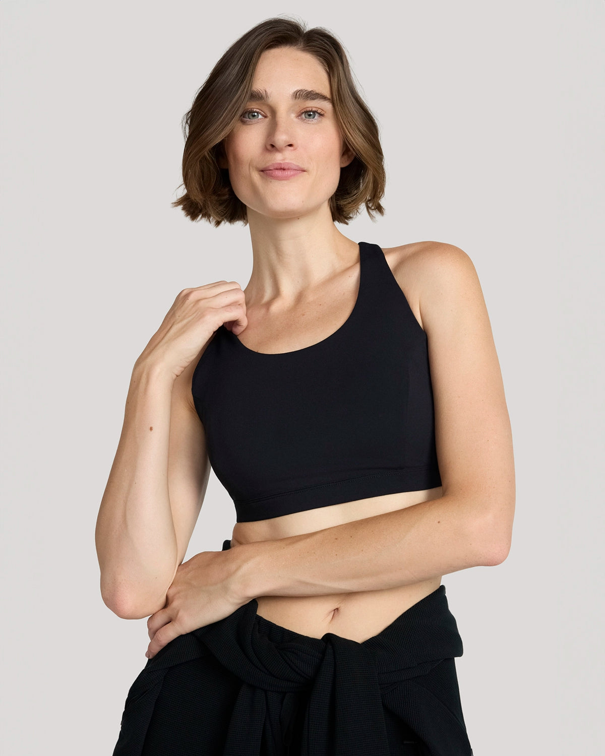 The Active Mesh Back Sports Bra - Black