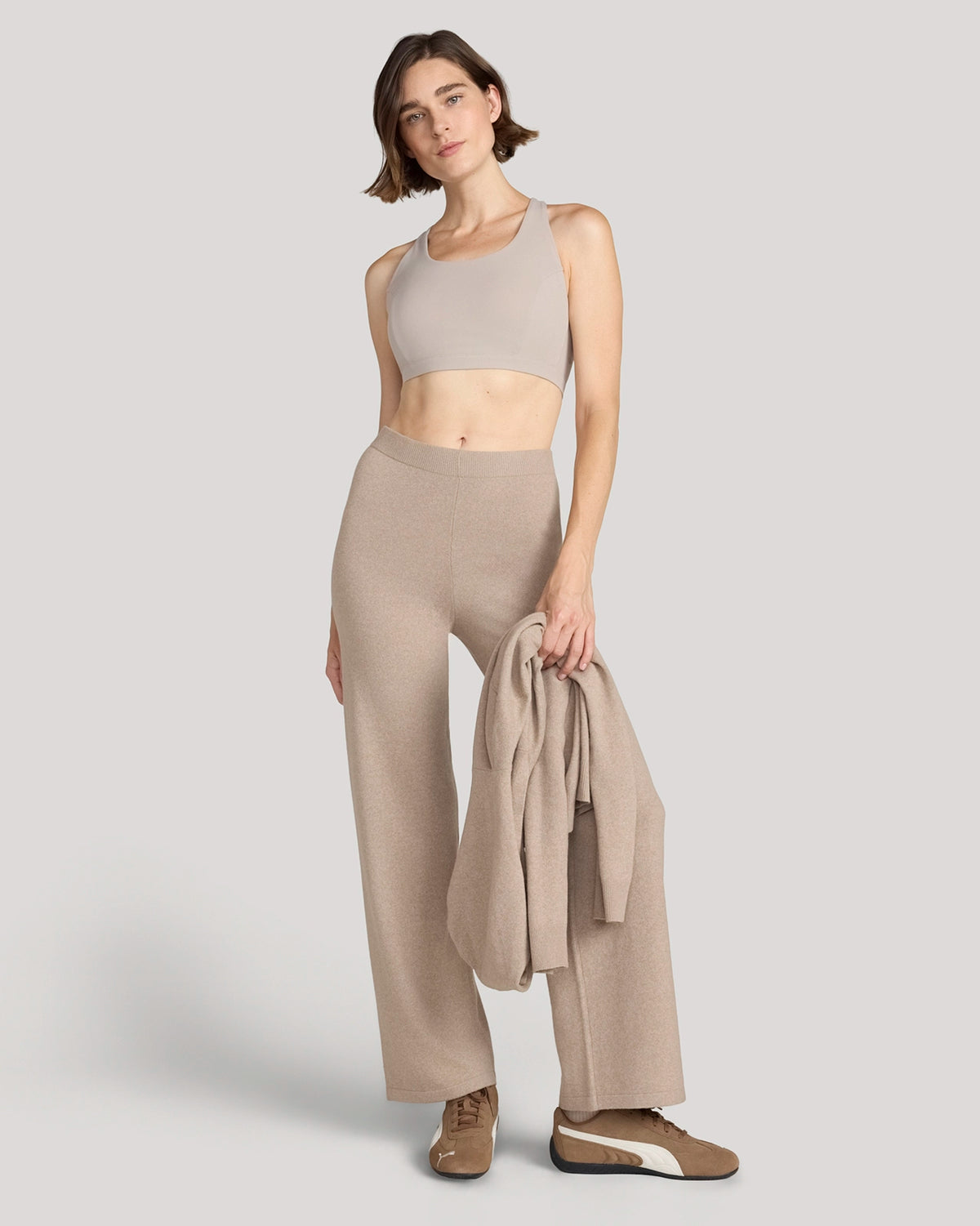 The Active Mesh Back Sports Bra - Atmosphere Beige