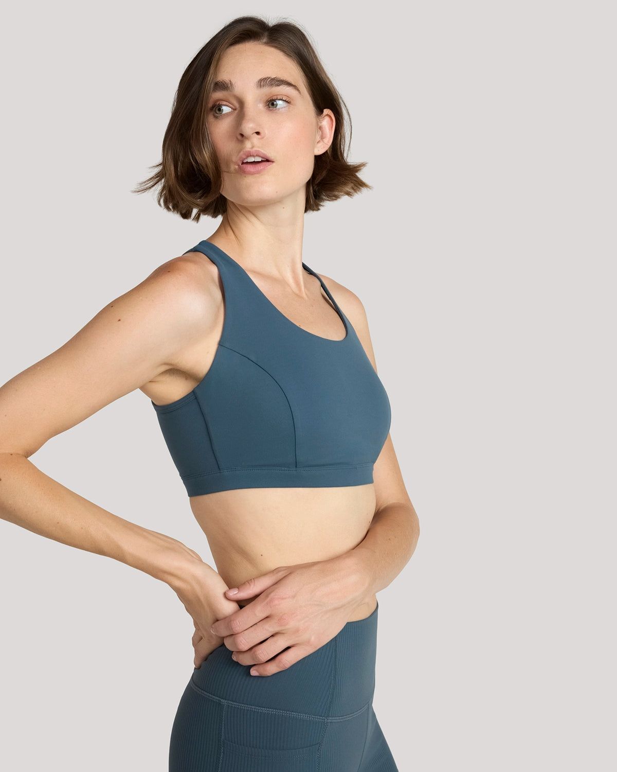 The Active Mesh Back Sports Bra - Dark Slate