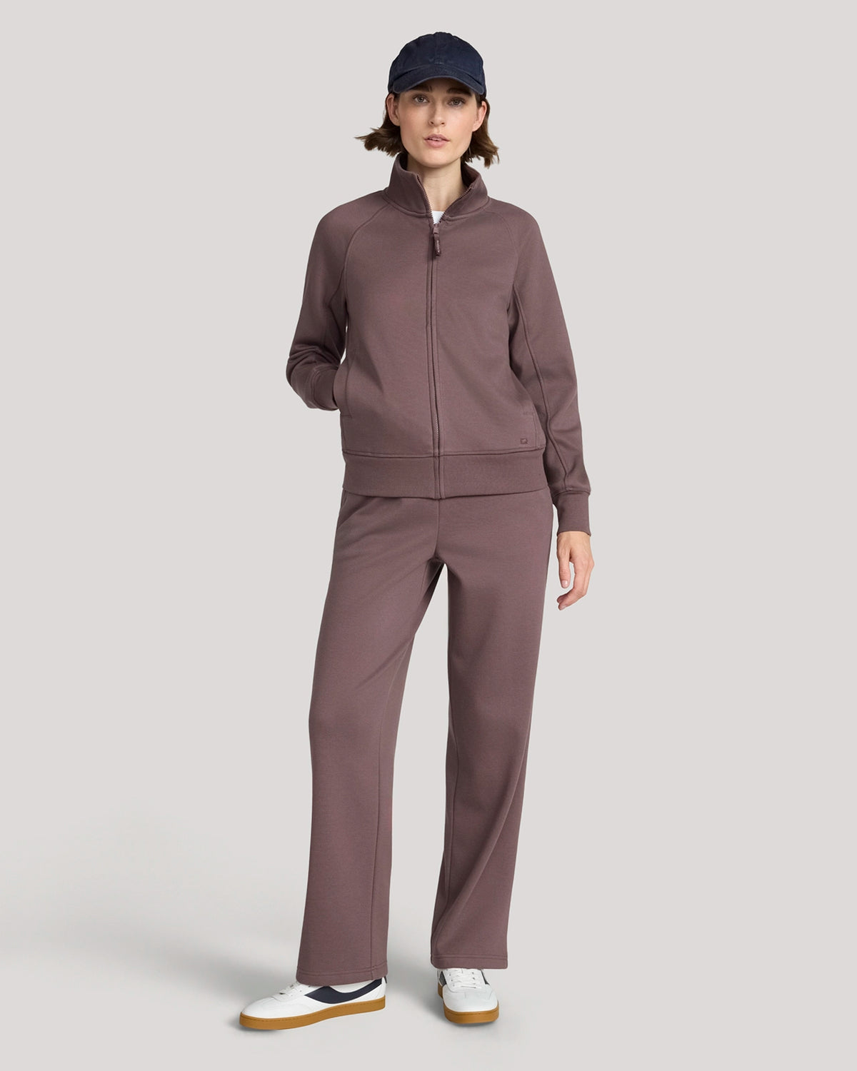 The Soft Luxe Bonded Fleece Full Zip Jacket - Brown