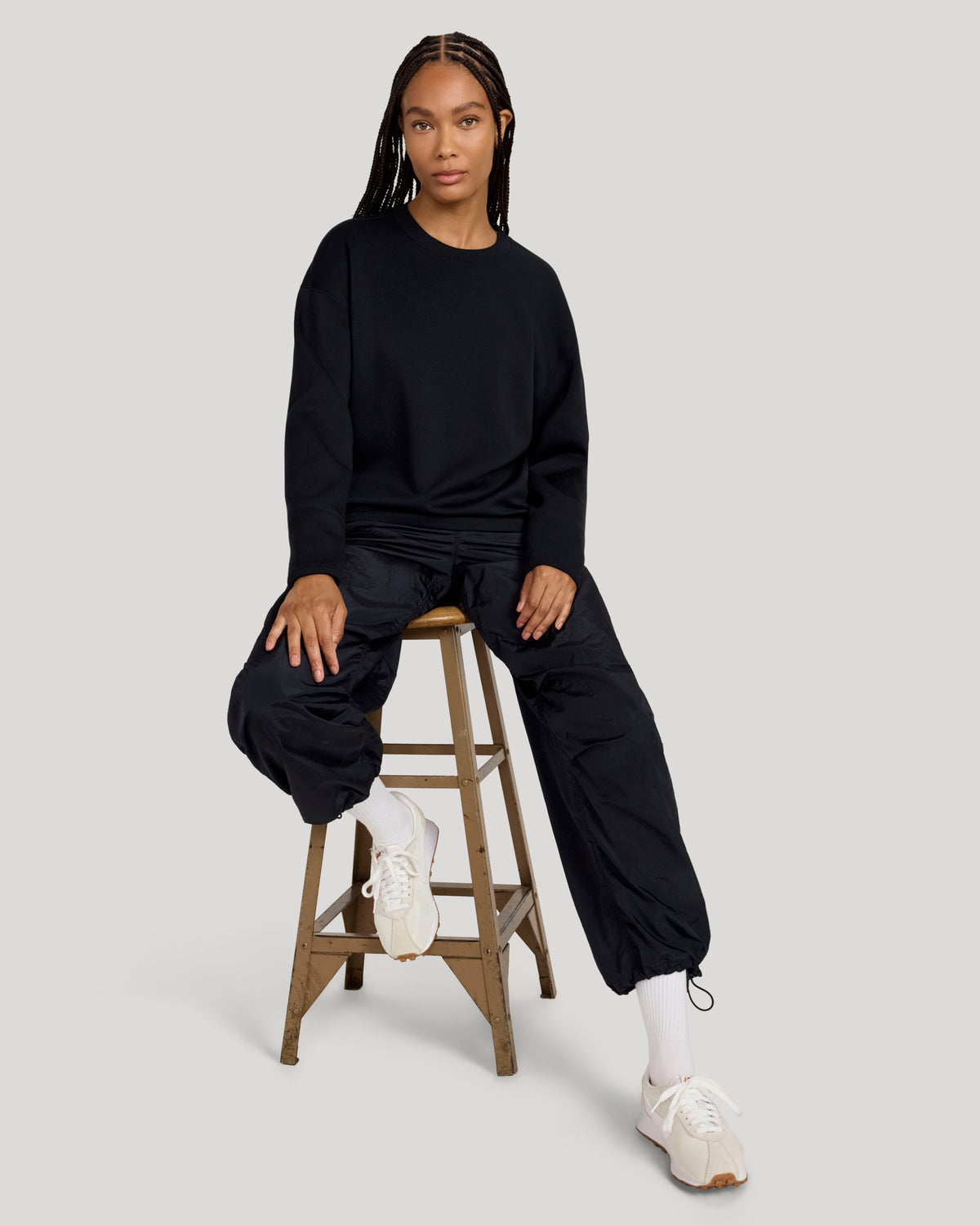 The Soft Luxe Soft Fleece Tunic - Black