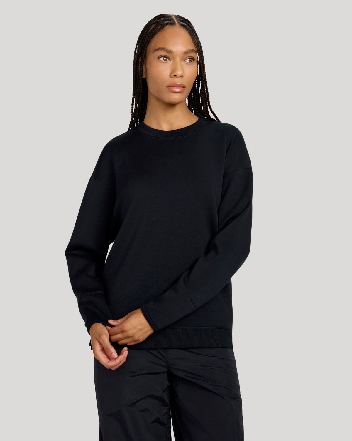 The Soft Luxe Soft Fleece Tunic - Black