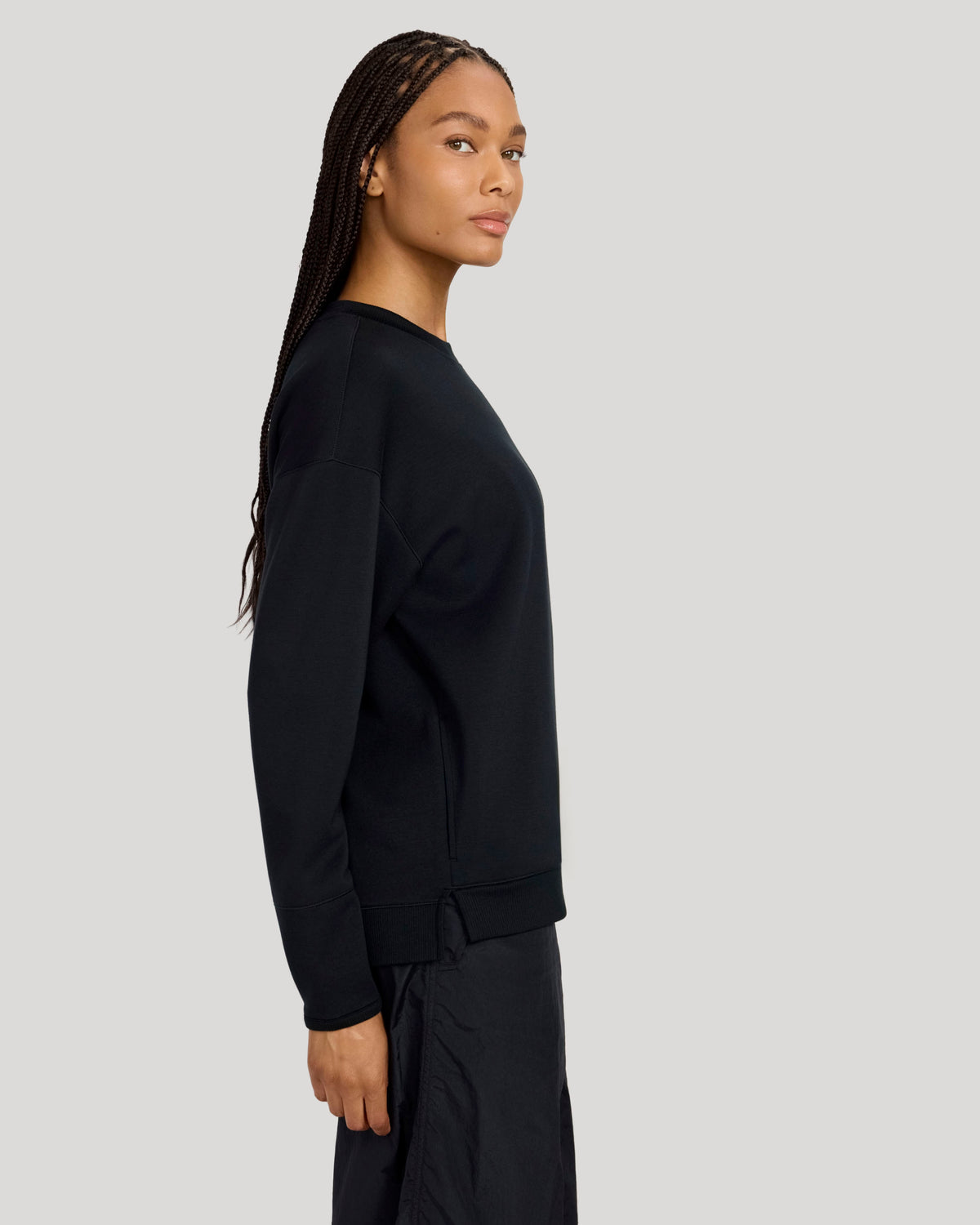 The Soft Luxe Soft Fleece Tunic - Black