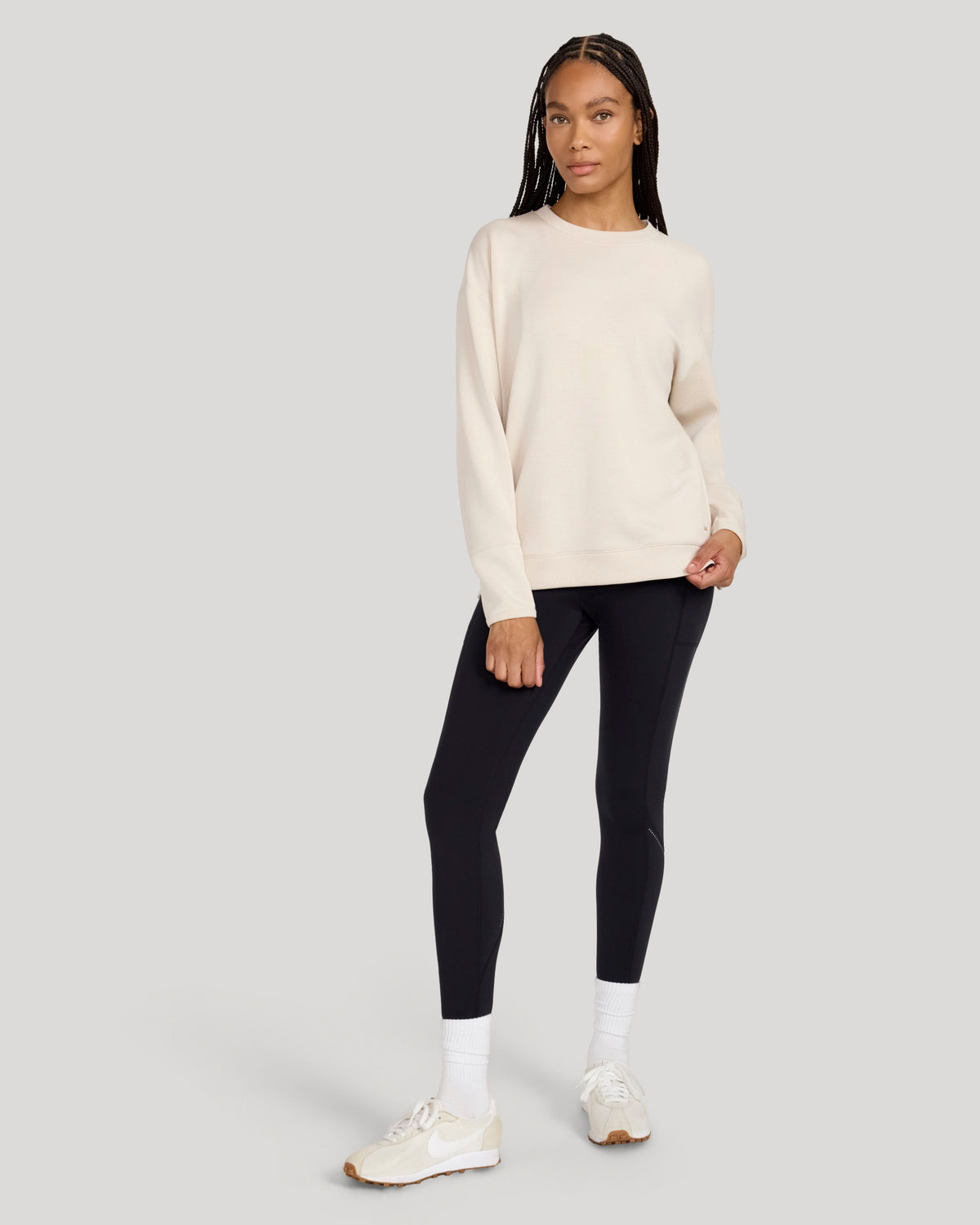 The Soft Luxe Soft Fleece Tunic - Ivory