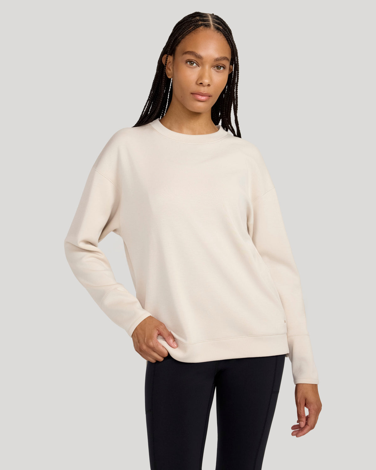 For general description, go to 'Main Product Description' region - The Soft Luxe Soft Fleece Tunic - Ivory